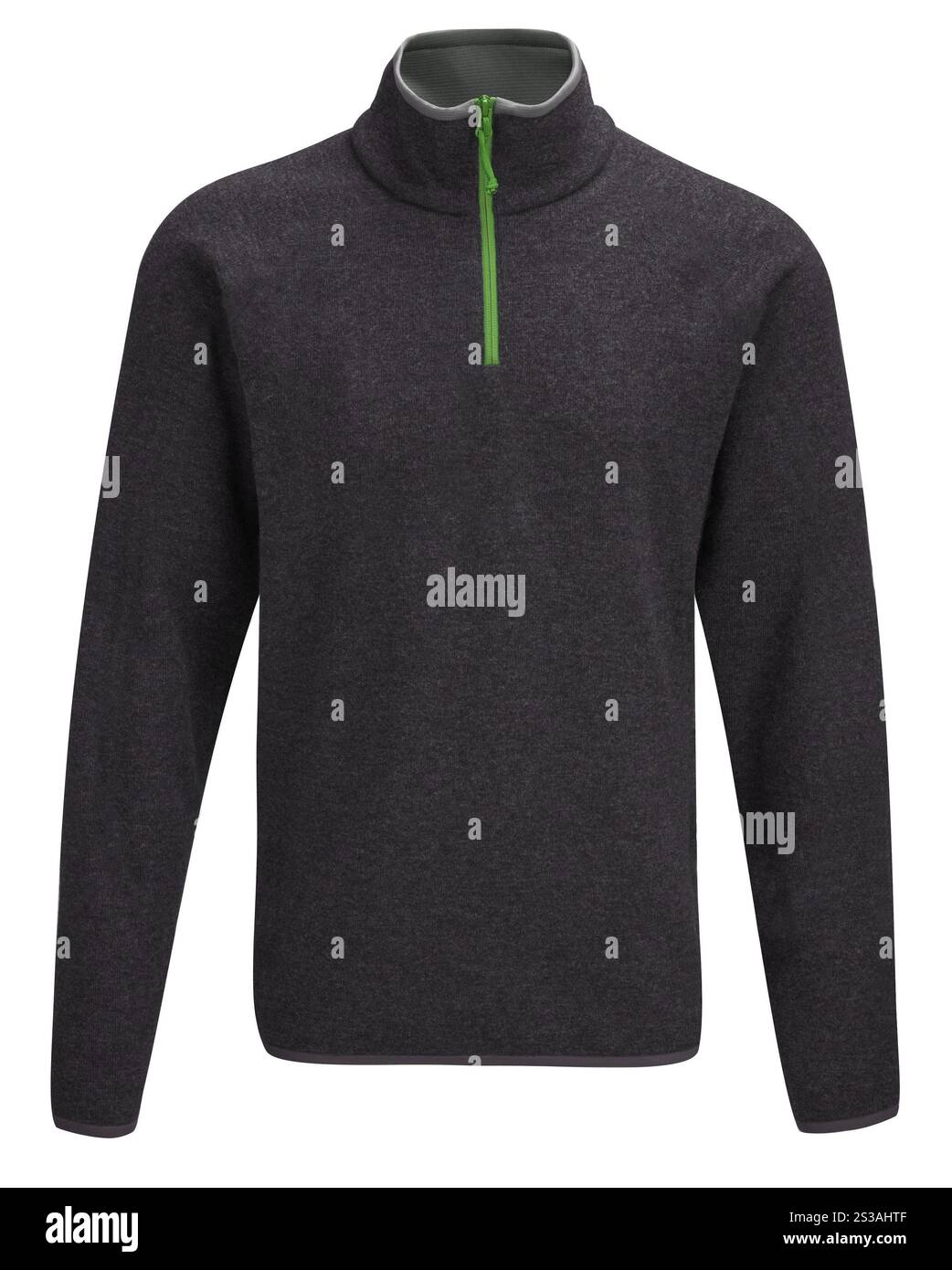 pull mâle noir isolé sur fond blanc. pull mâle noir Banque D'Images