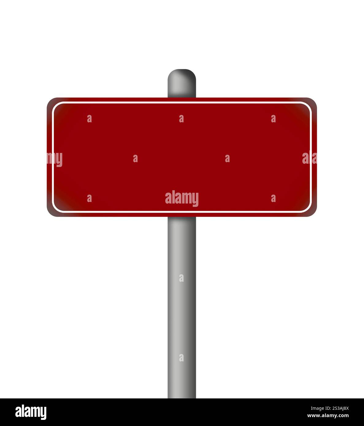 Panneau rouge vierge isolé. Panneau vert vierge isolé Banque D'Images