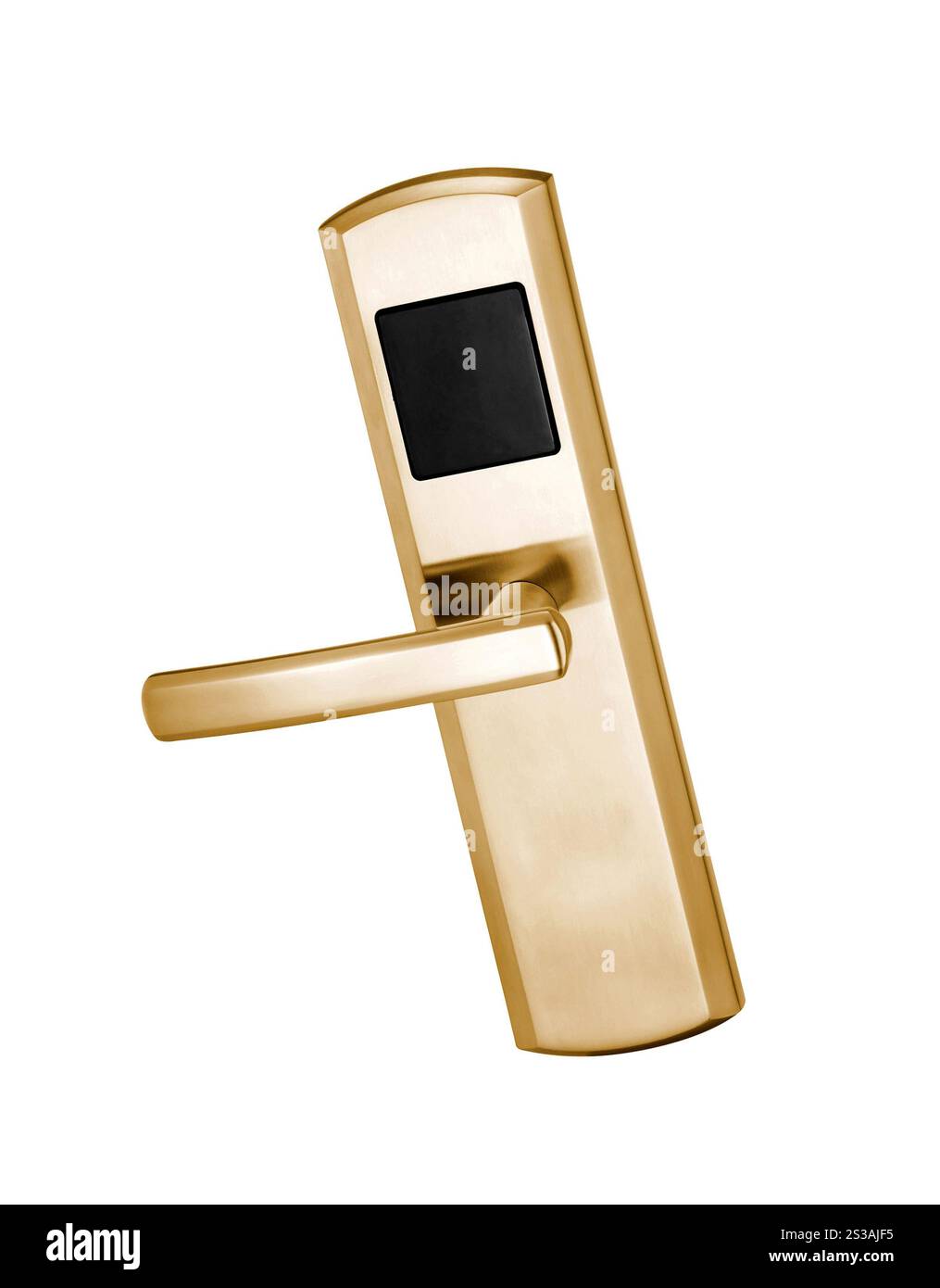 Poignée de porte isolée sur fond blanc. Poignée de porte isolée Banque D'Images