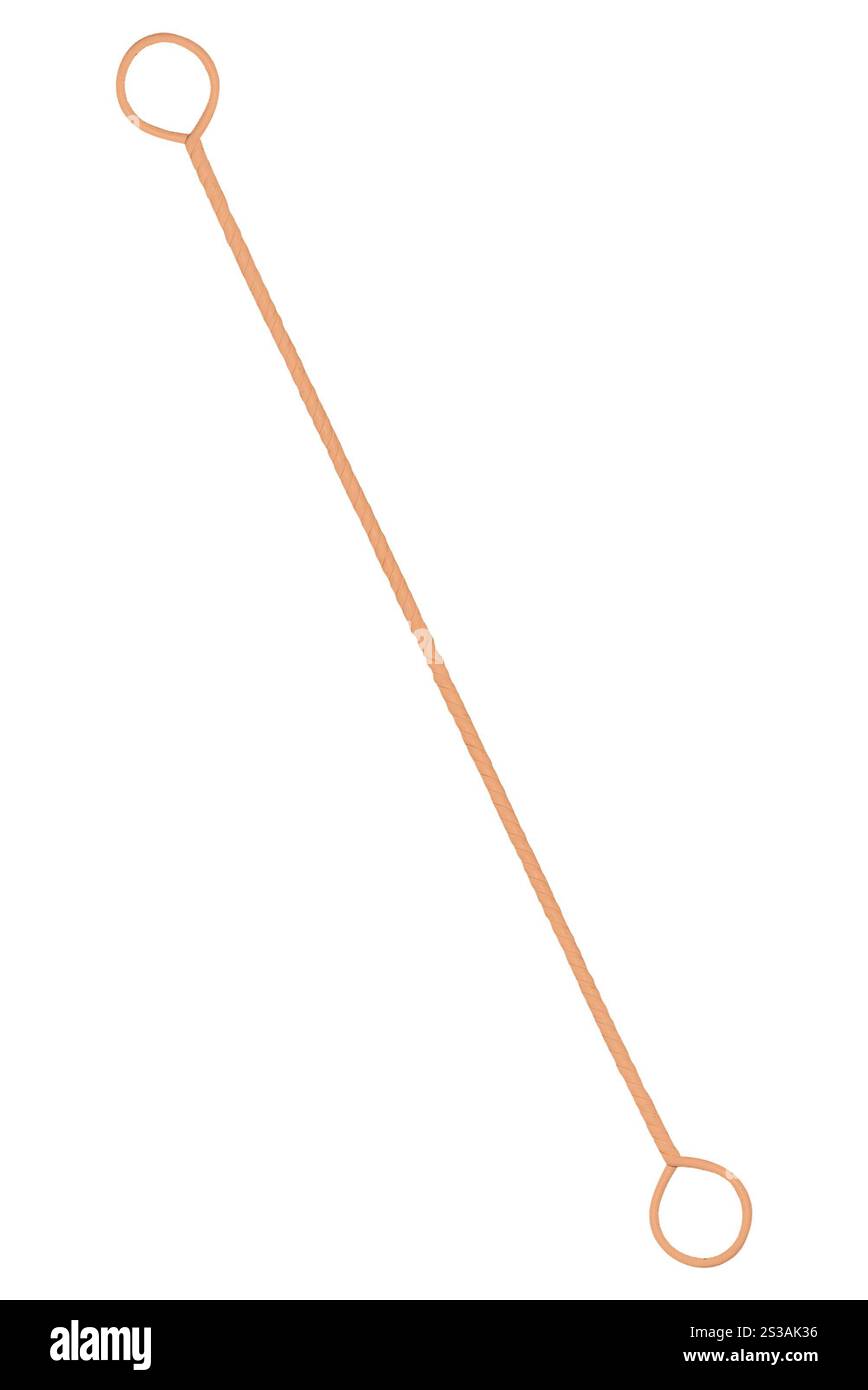 boucle de corde isolée sur blanc Banque D'Images