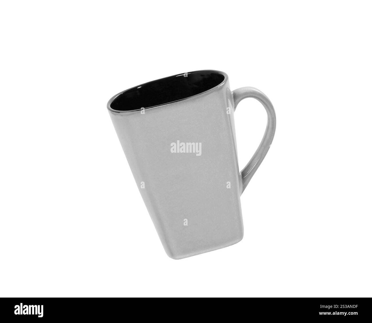 Tasse verte isolée sur fond blanc. mug isolé sur fond blanc Banque D'Images