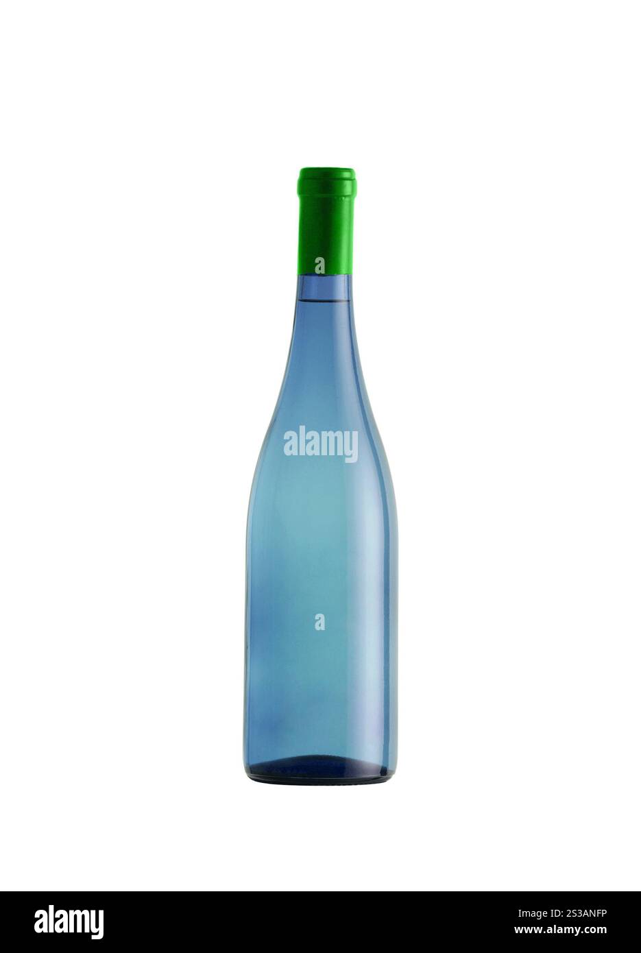 bouteille en verre bleu. Bouteille en verre violet Banque D'Images