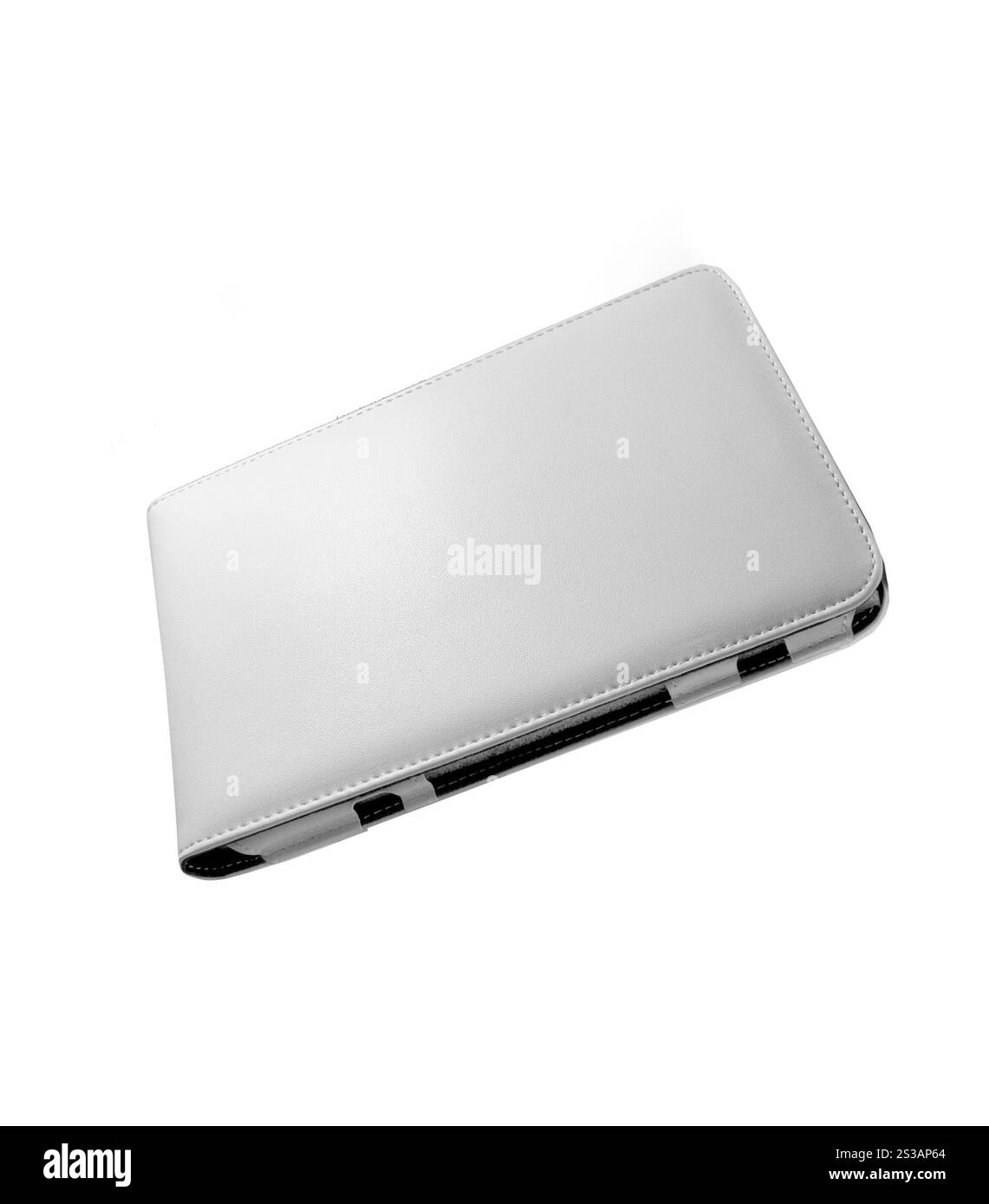 Modèle de cas de téléphone isolé sur fond blanc. Modèle de boîtier de téléphone Banque D'Images