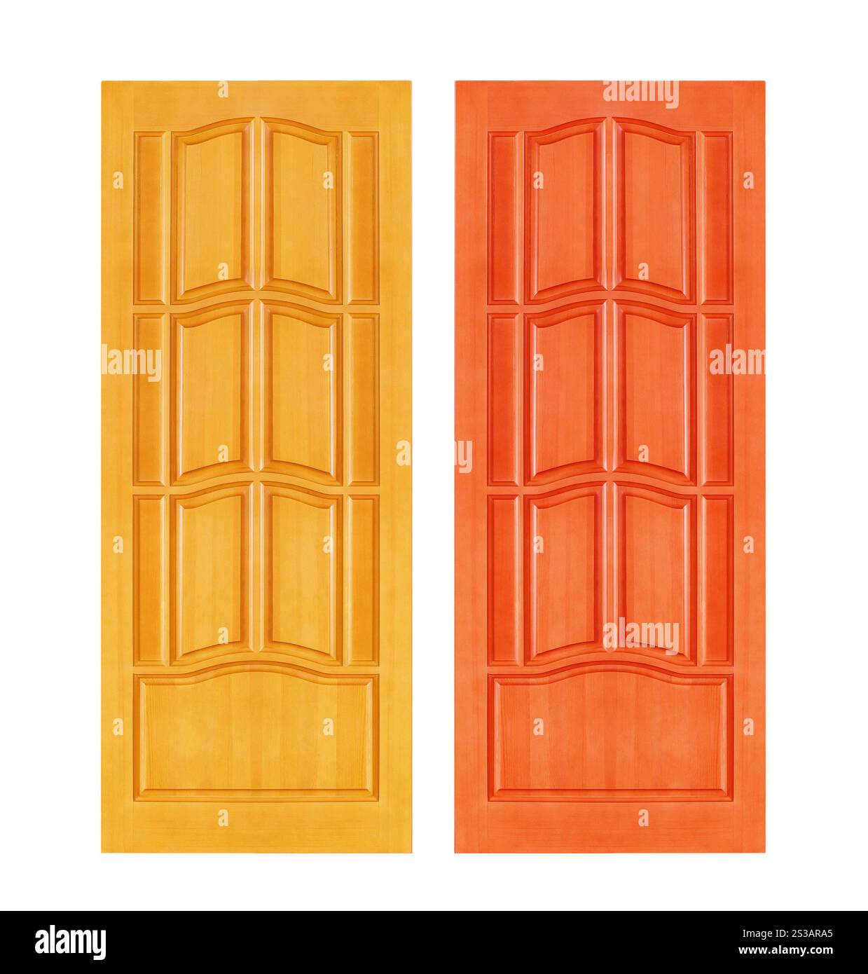 Doors Collection-Classic isolé sur fond blanc. Collection portes-classique Banque D'Images