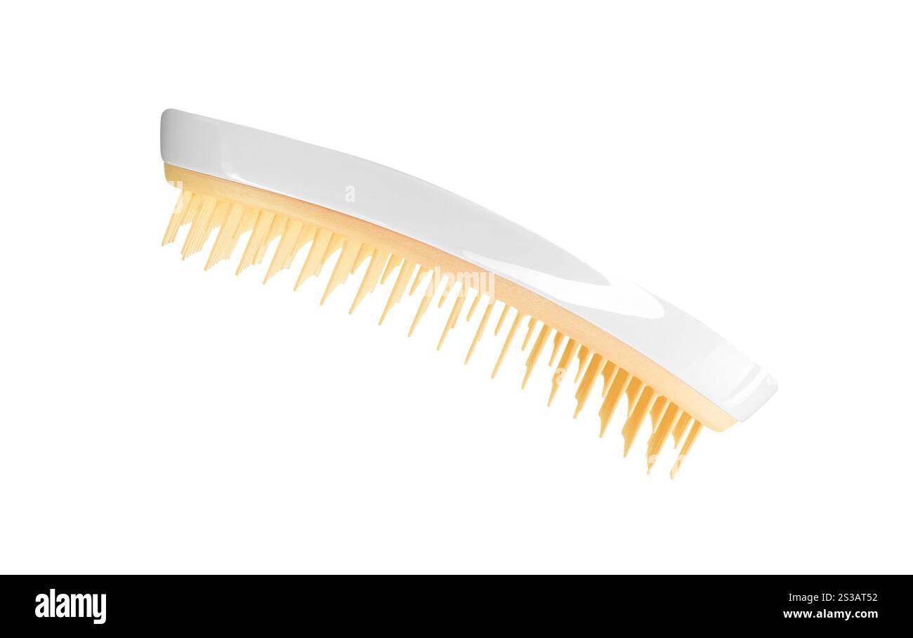 Brosse à pied isolée sur fond blanc Banque D'Images