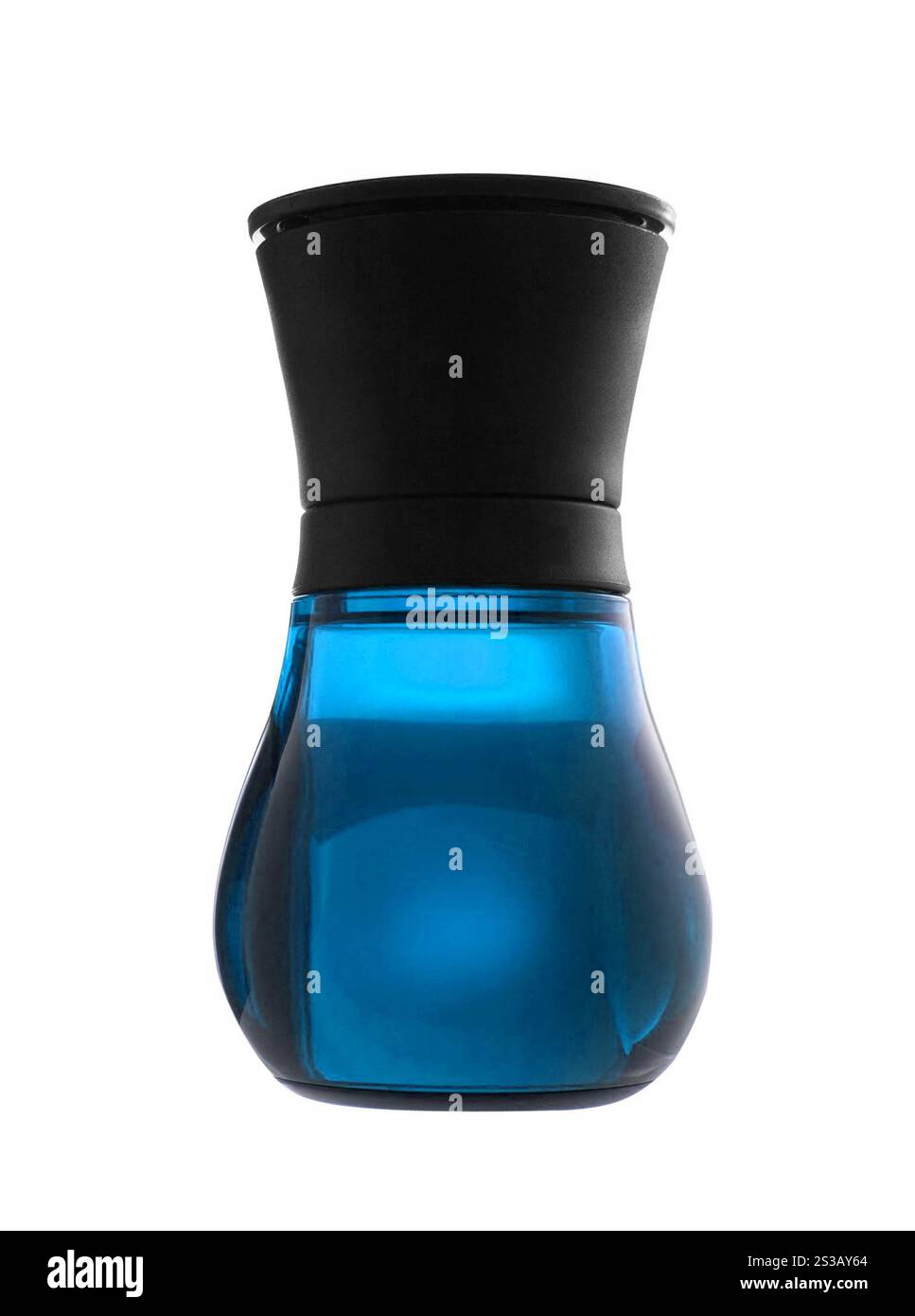 Bouteille bleue de parfum. Bouteille violette de parfum Banque D'Images