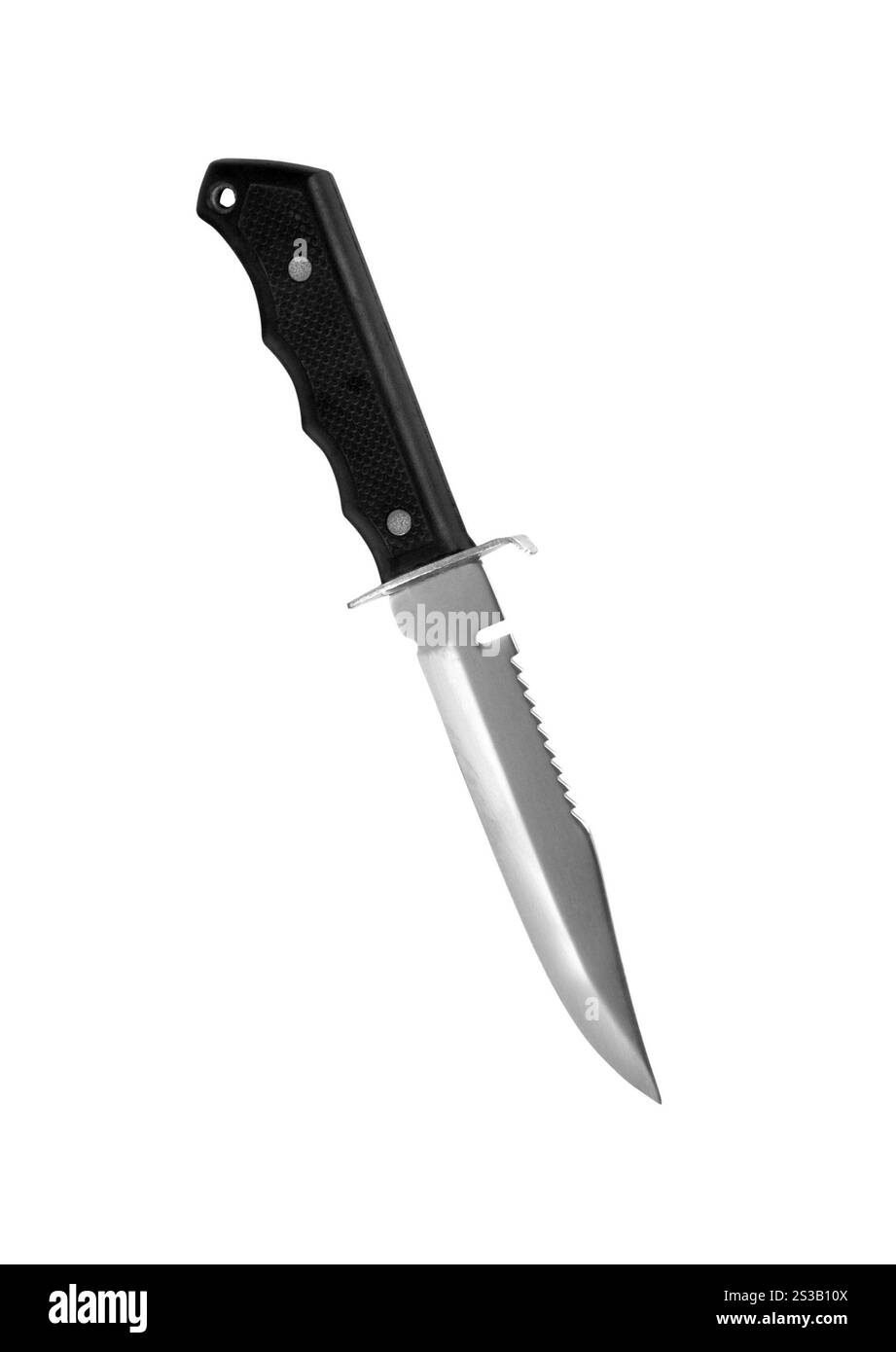 chasseur combat fait main couteau isolé. hunter combat couteau fait à la main Banque D'Images