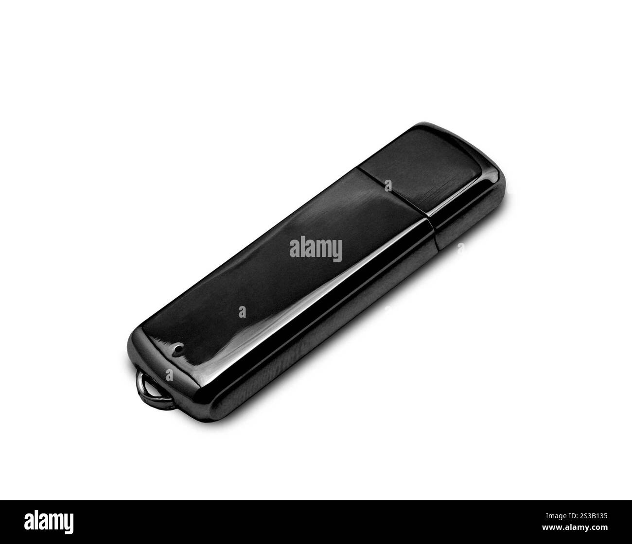 Lecteur flash USB isolé sur un fond blanc. Clé USB sur le blanc Banque D'Images