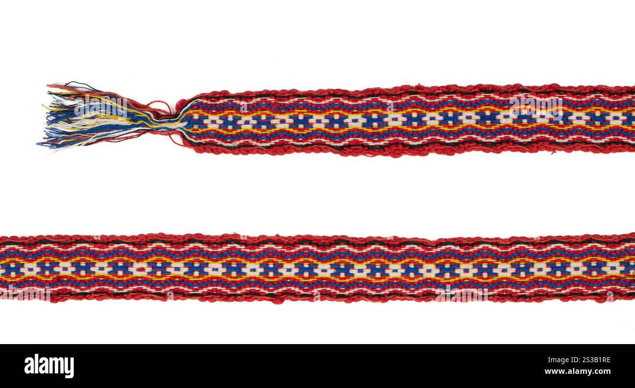 ornement corde isolé sur blanc. ornement de corde Banque D'Images