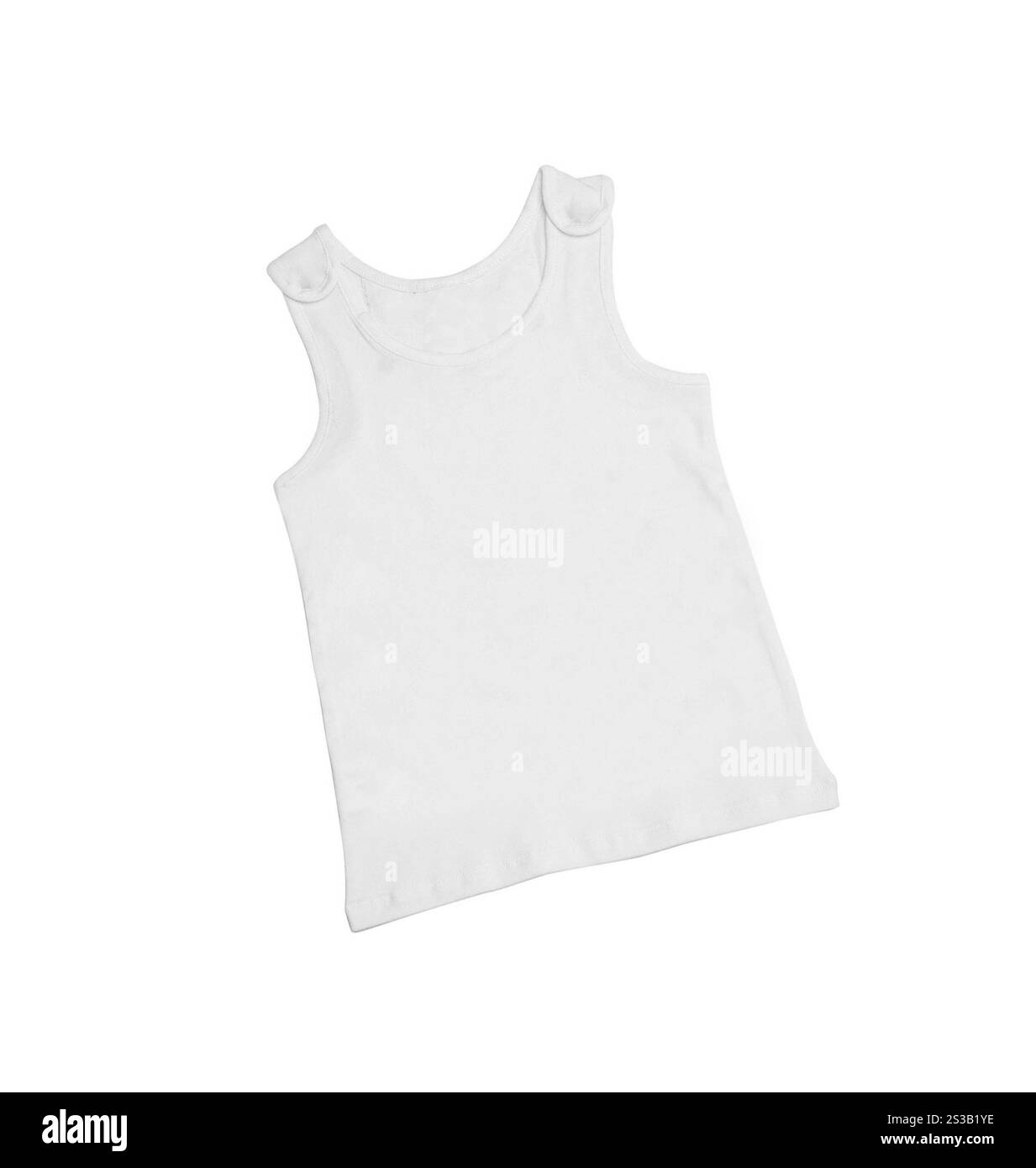 Pile de vêtements de bébé isolé sur blanc. Pile de vêtements pour bébés Banque D'Images