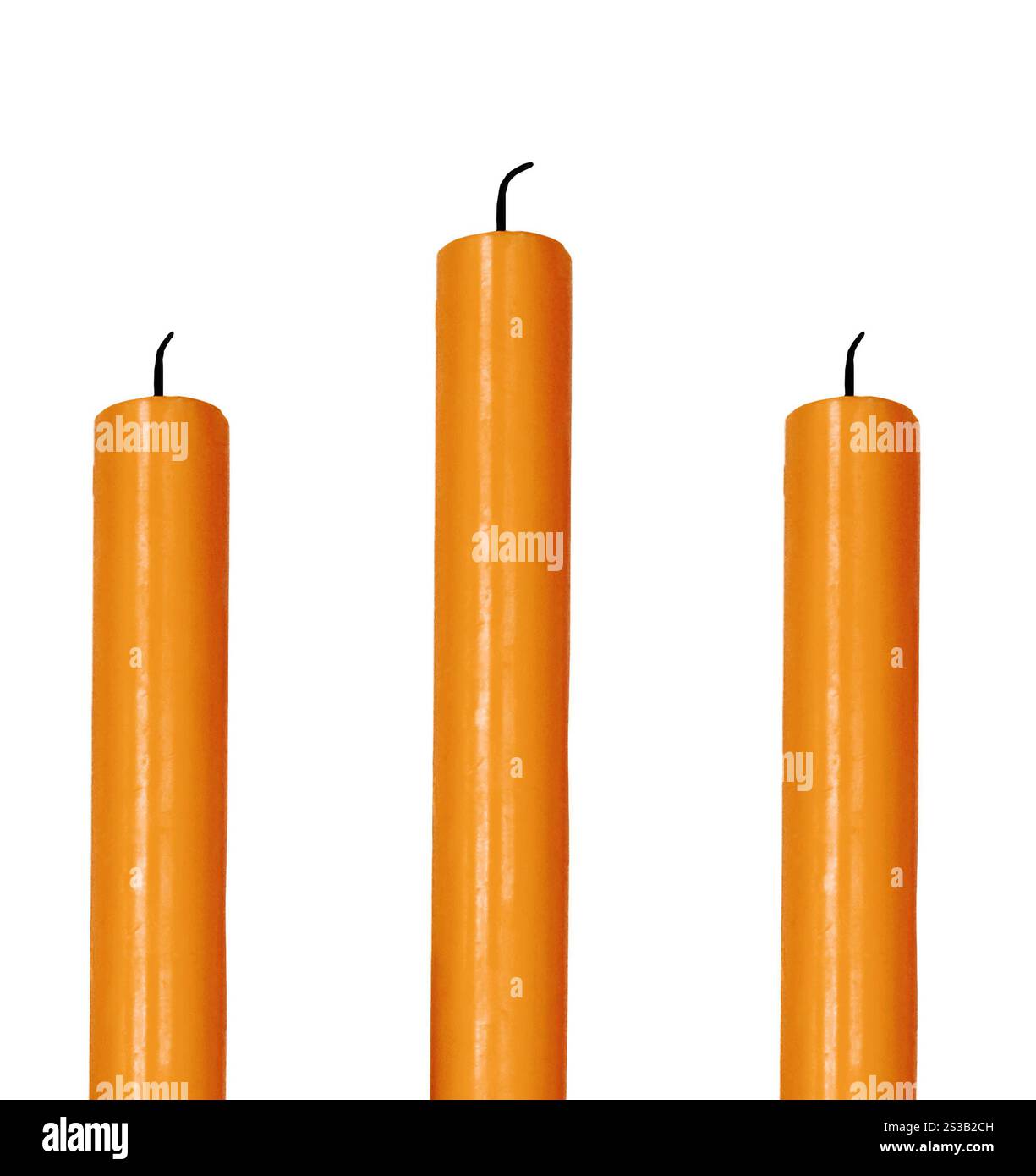 bougies isolées sur un fond blanc. bougies isolées Banque D'Images