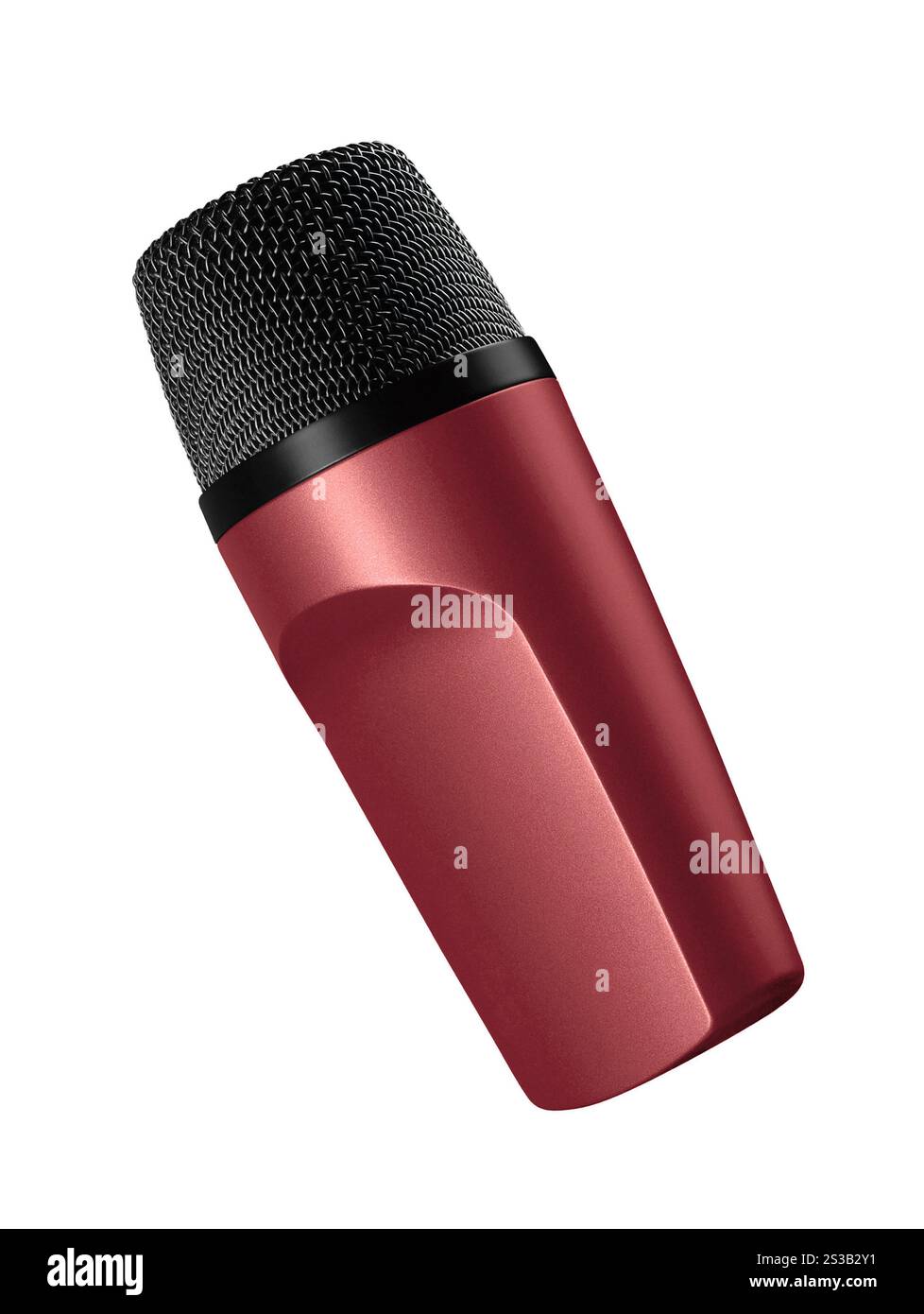 Microphone isolated on white Banque D'Images