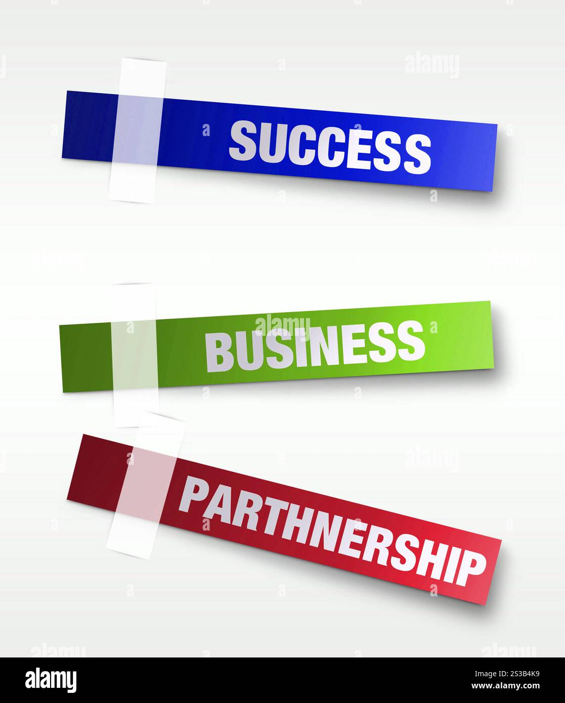 autocollants d'affaires isolés sur fond blanc. autocollants d'affaires Banque D'Images