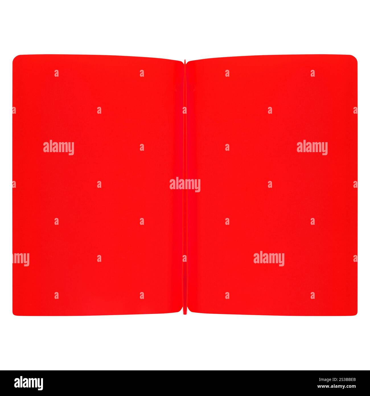 Dossier rouge ouvert. Dossier violet ouvert Banque D'Images
