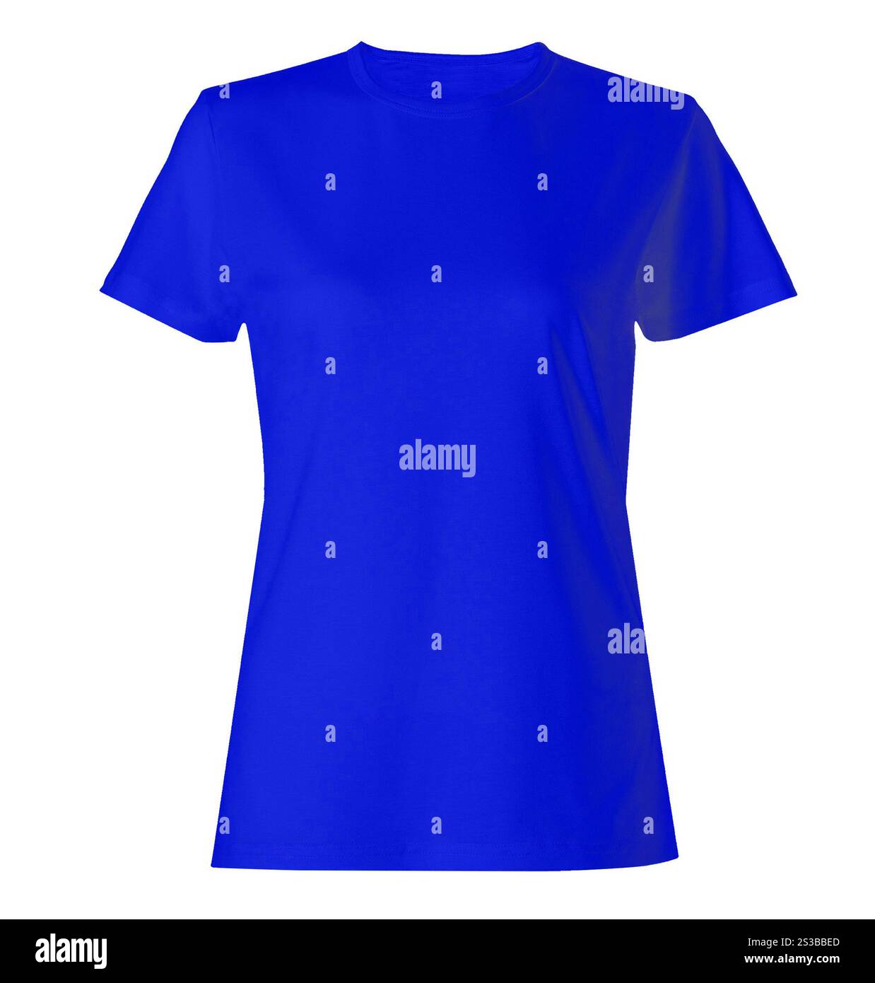 modèle de chemise bleue isolé sur blanc. modèle de chemise bleue Banque D'Images