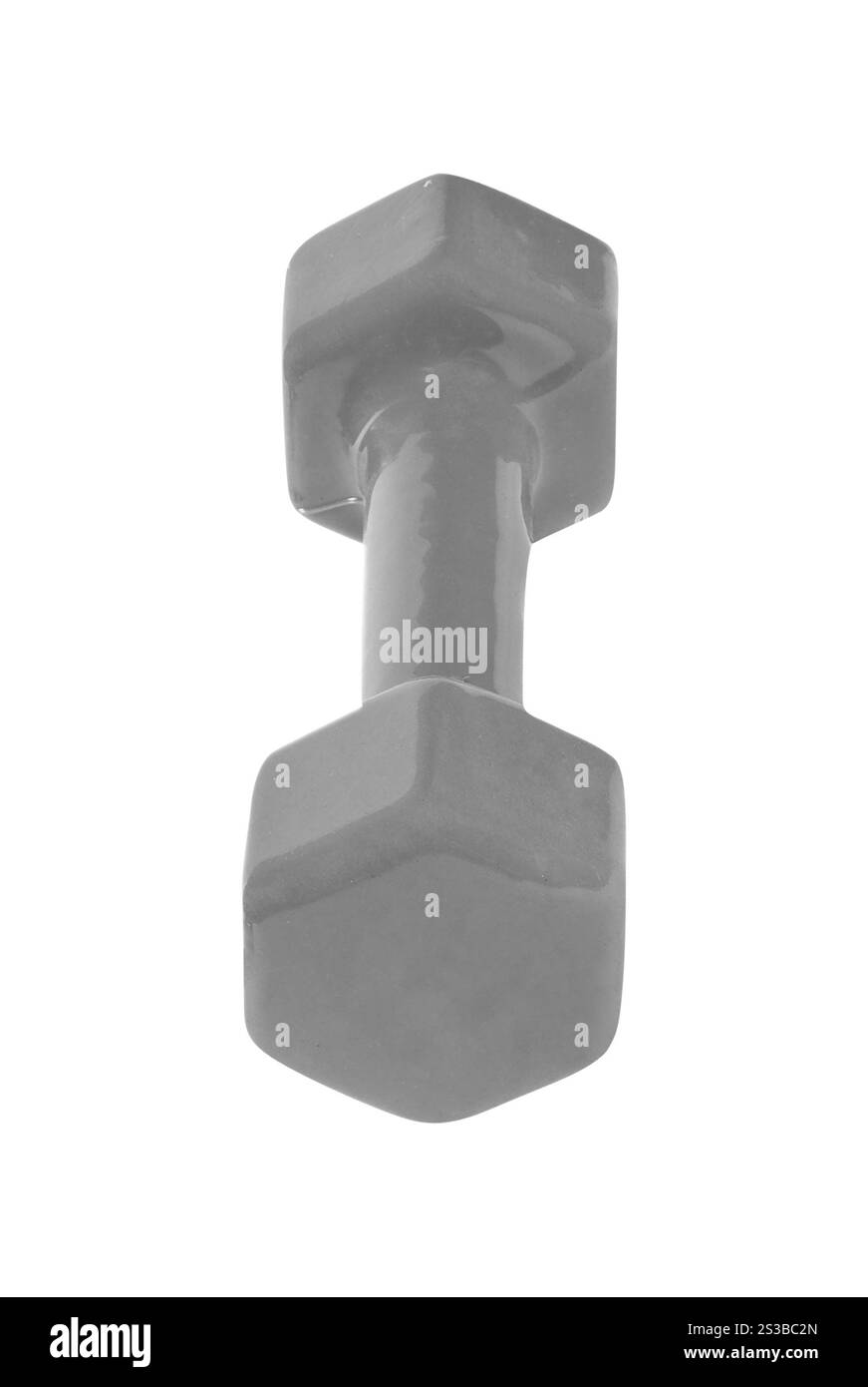 Haltère isolé sur fond blanc Banque D'Images