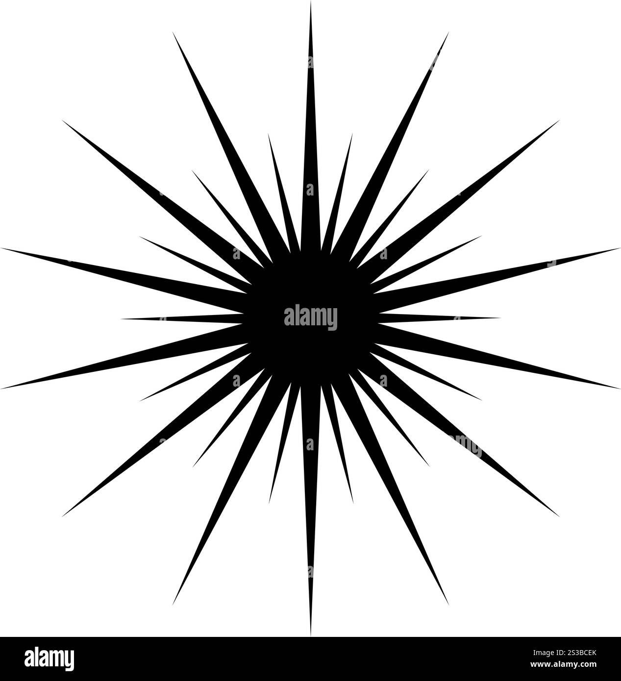 Icône étoile. Scintillement, scintillement, étoile ou signe de poussière d'étoile. Flash, éclat ou éblouissement, lumière ou feu d'artifice, explosion ou symbole magique d'éclat. Pictogramme vintage tendance. Illustration graphique vectorielle. Illustration de Vecteur