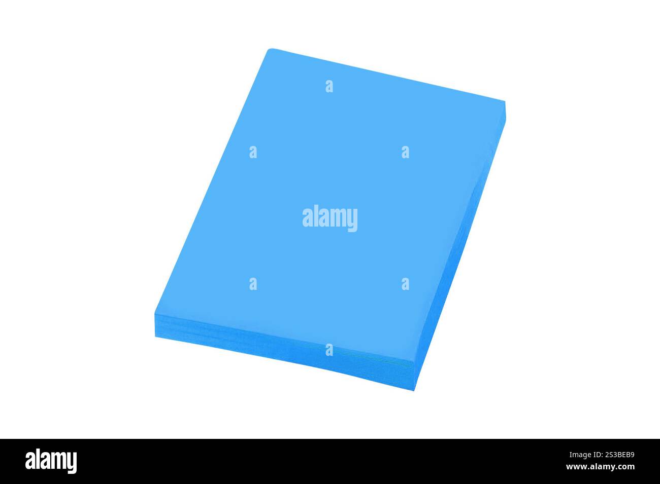 Notes autocollantes colorées isolé sur blanc Banque D'Images