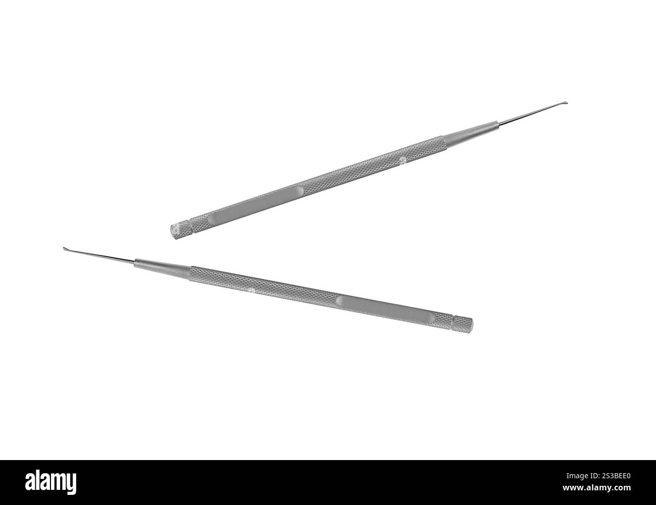 Ensemble de l'équipement médical métal outils pour les soins dentaires des dents Banque D'Images