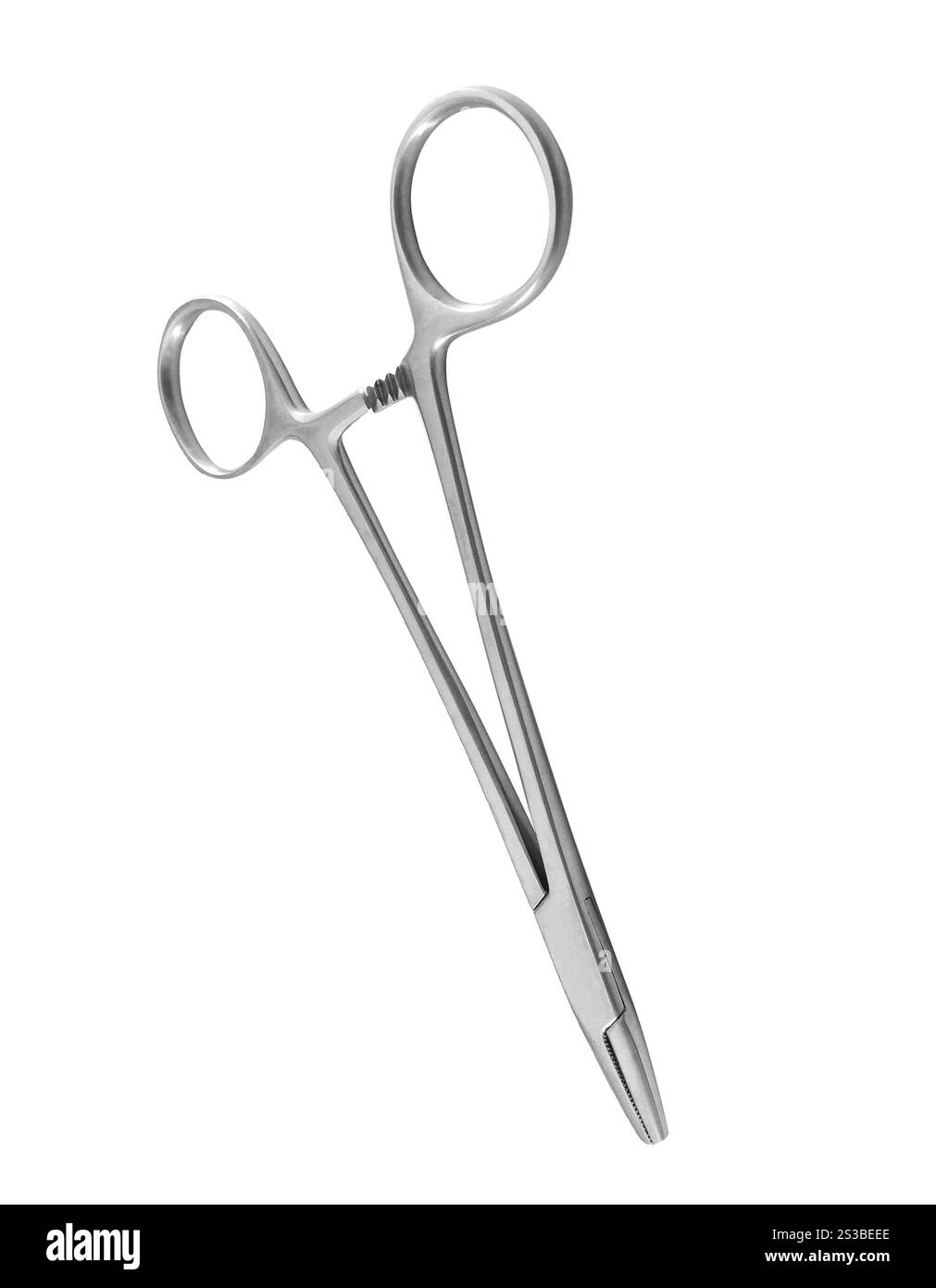 instrument chirurgical isolé sur fond blanc. instrument chirurgical Banque D'Images