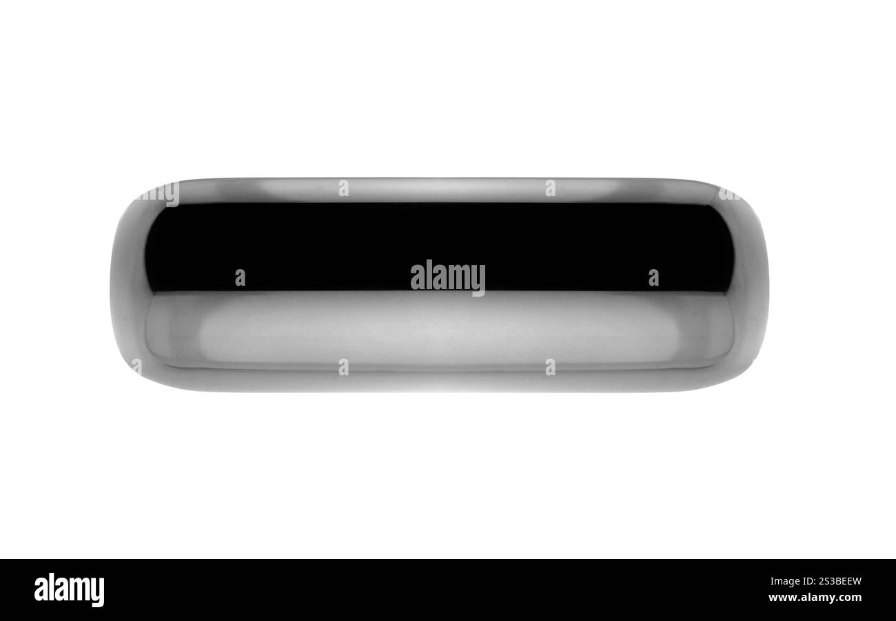 Forme en acier inoxydable isolé sur blanc Banque D'Images