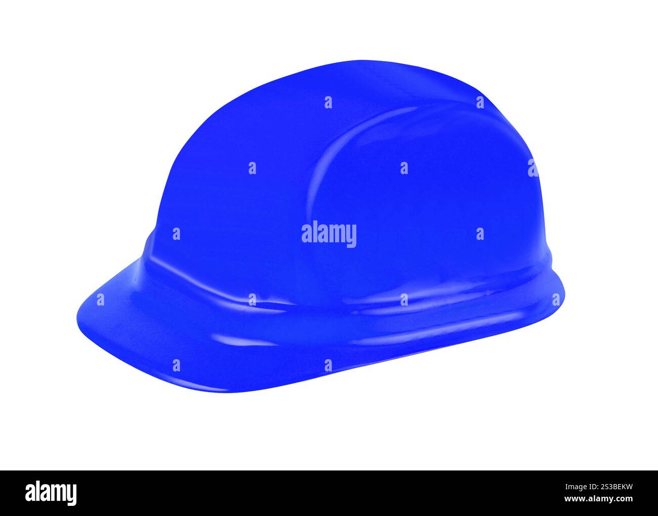 Casque de construction sur fond blanc Banque D'Images