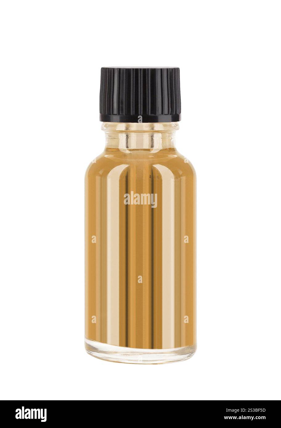 Bouteille de liquide jaune isolée. Bouteille de liquide bleu isolée Banque D'Images