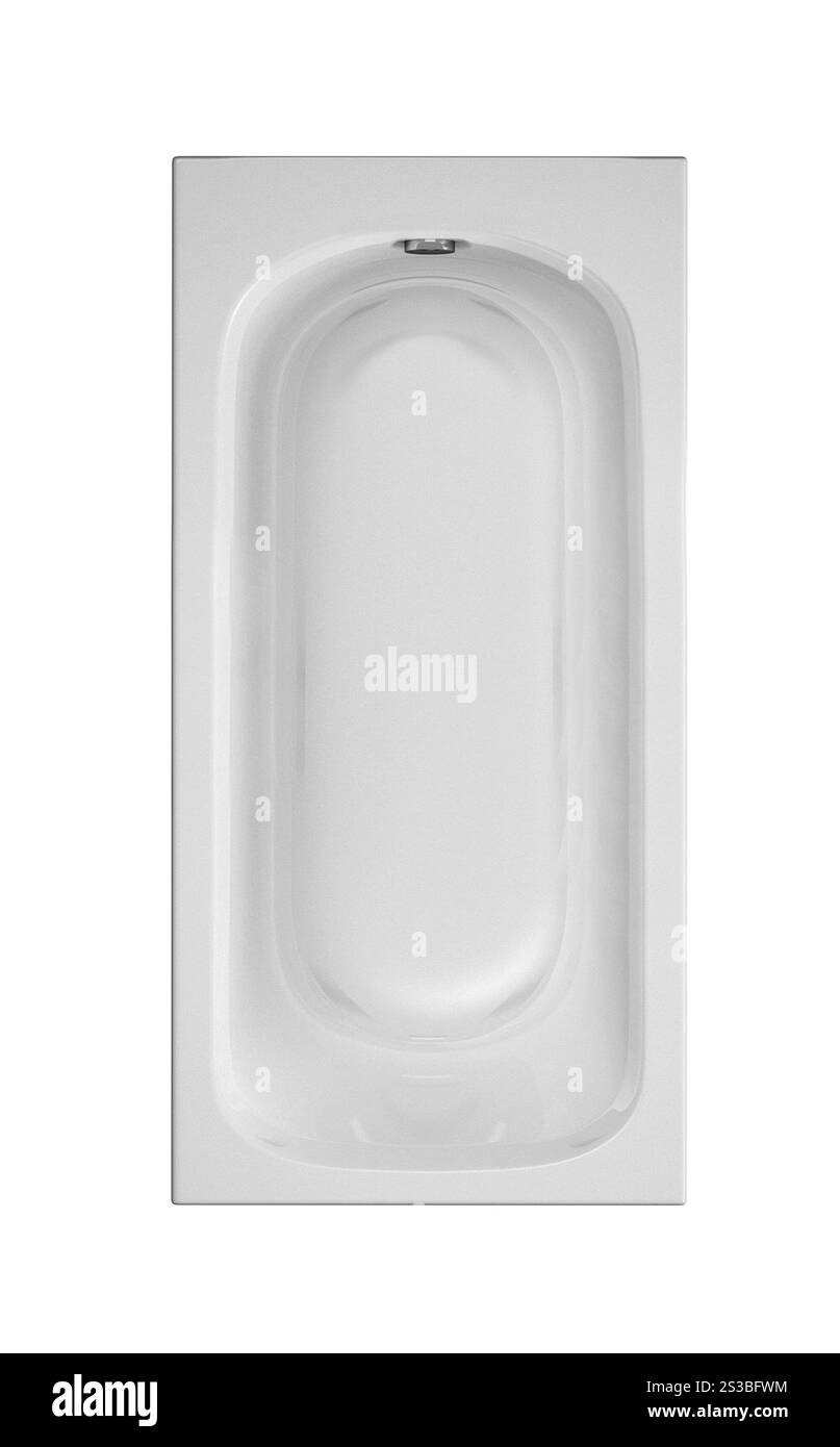 baignoire isolée sur fond blanc. baignoire isolée Banque D'Images