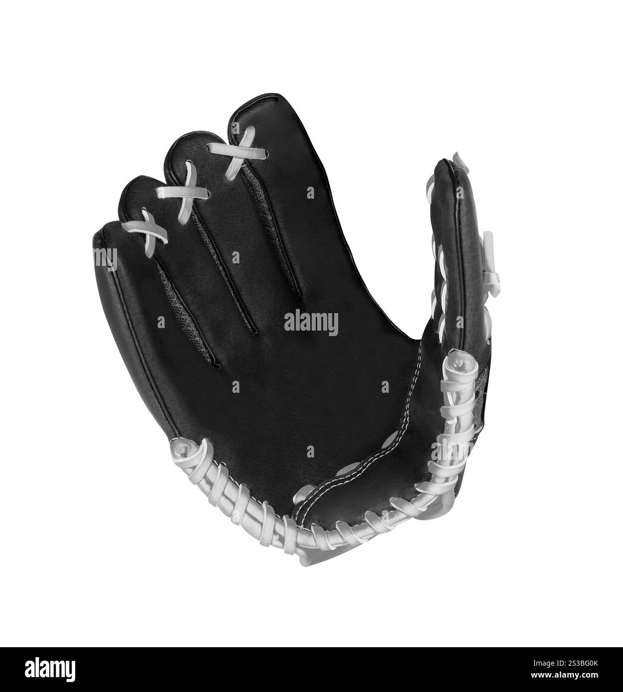 Gant de baseball isolé sur blanc Banque D'Images