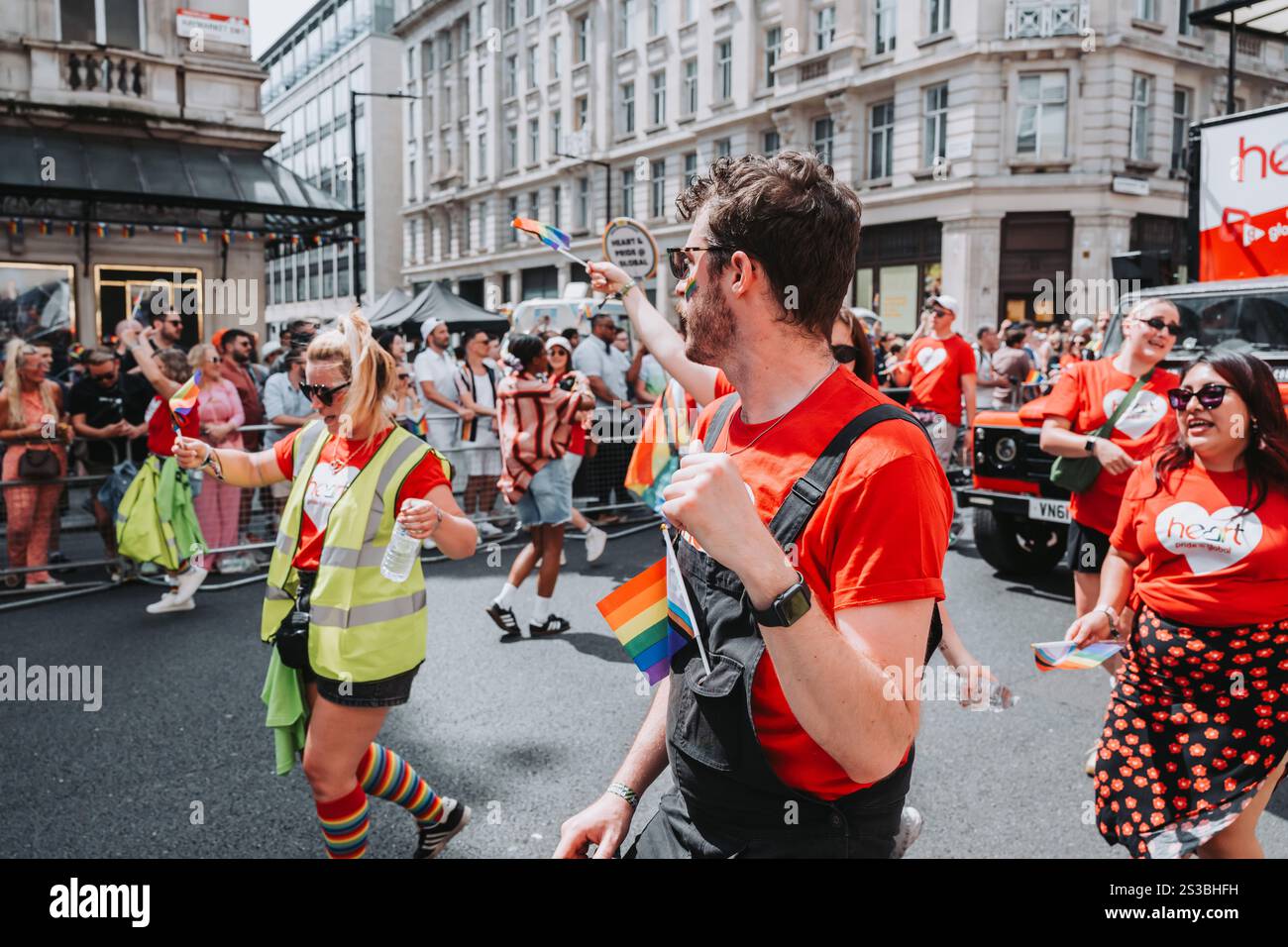 Heart FM Float au défilé Pride of London 2024 Banque D'Images