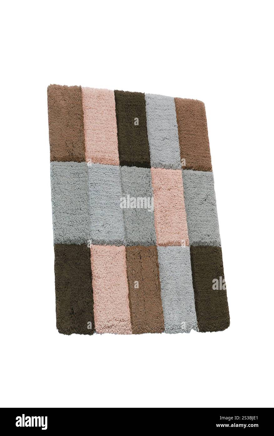 tapis de bain isolé sur fond blanc. tapis de bain isolé sur blanc Banque D'Images