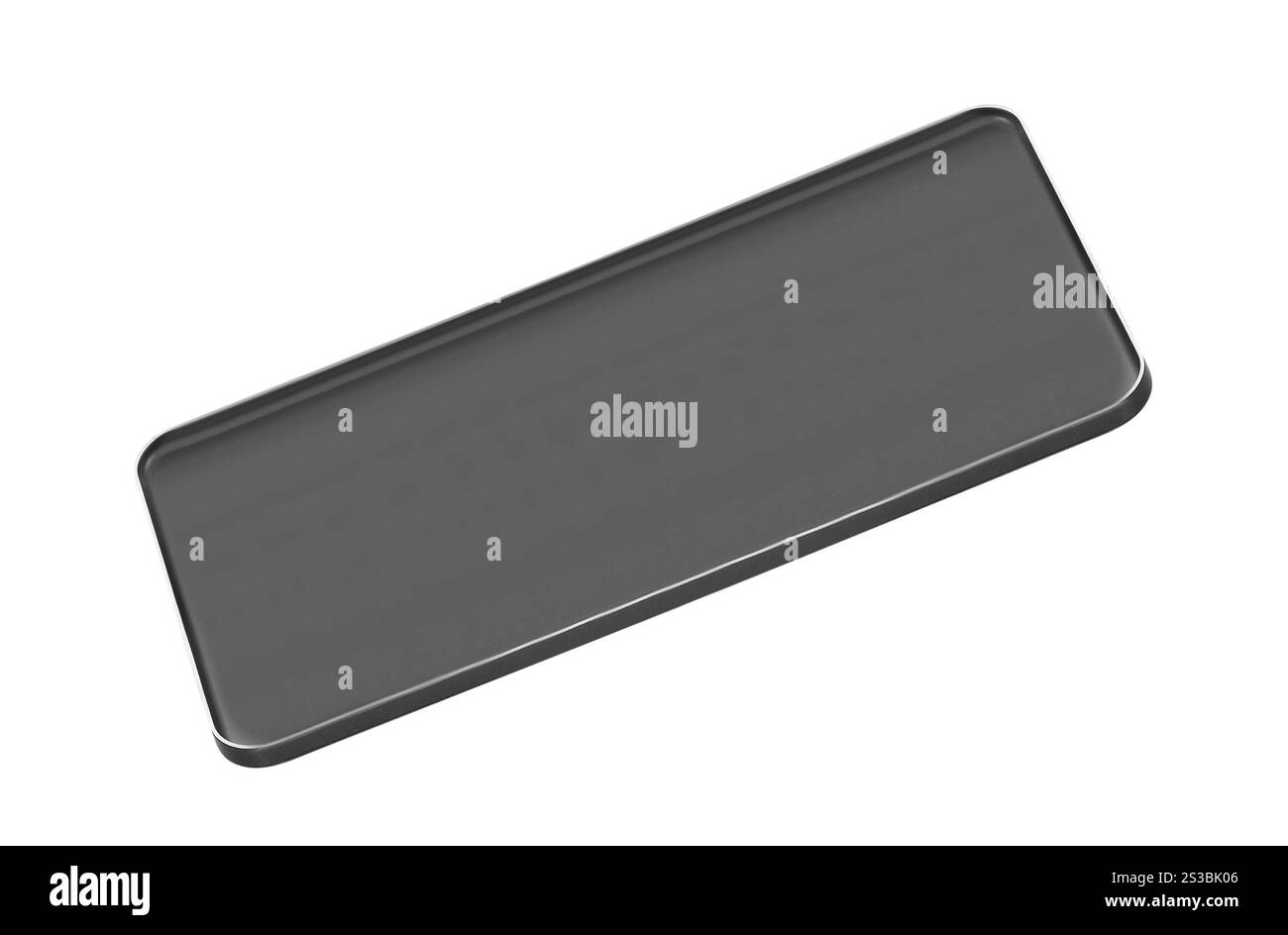 Plaque à pâtisserie vide isolated on white Banque D'Images