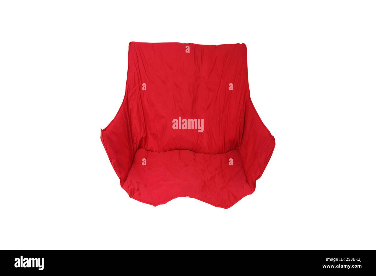 chaise pliante rouge isolée. chaise pliante verte isolée Banque D'Images