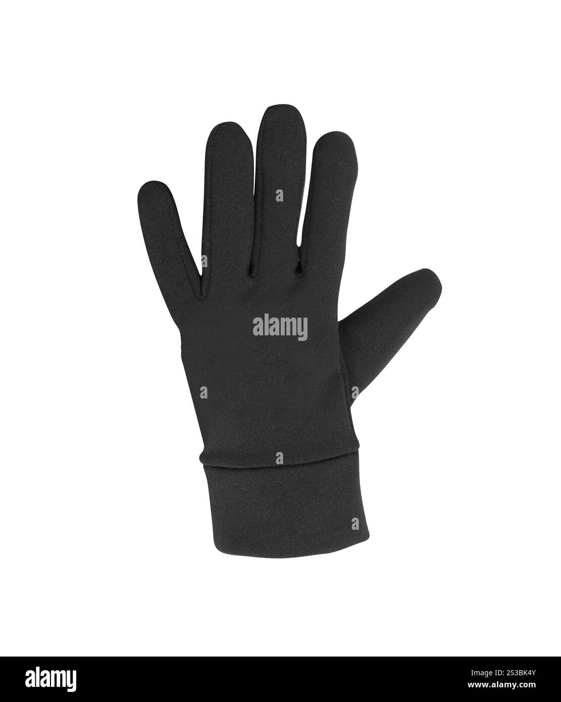 En laine tricoté gants bébé, on white Banque D'Images