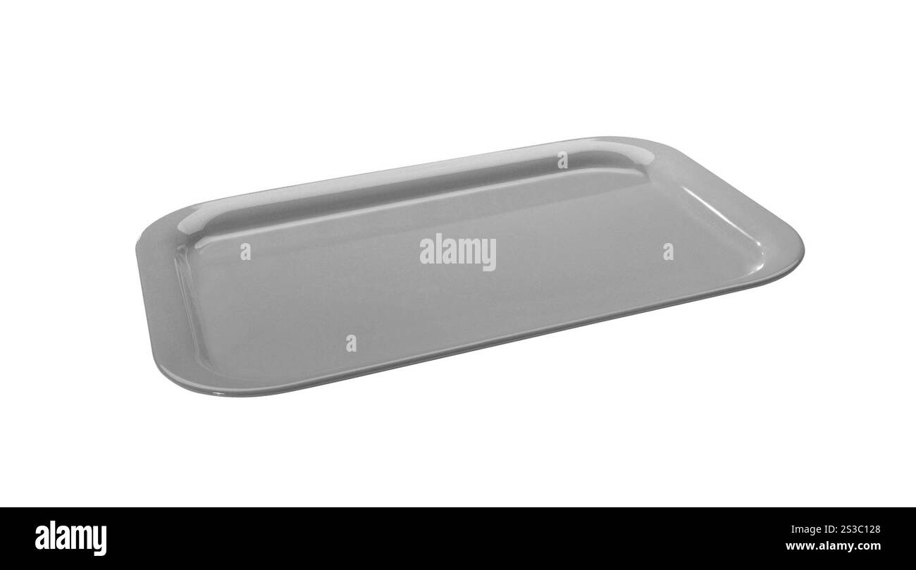 plateau isolé sur fond blanc. plateau isolé sur blanc Banque D'Images