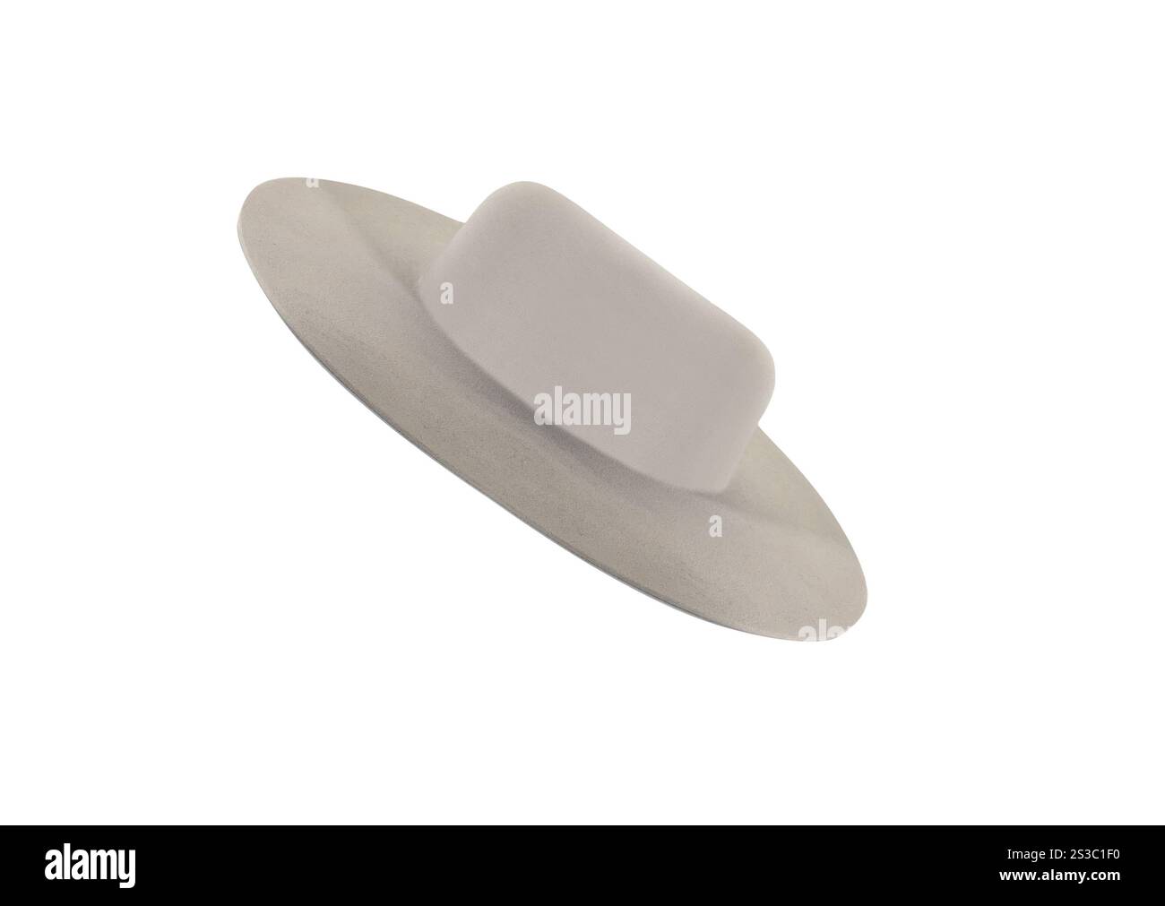 Chapeau blanc panama isolé sur fond blanc. Chapeau blanc panama isolé Banque D'Images