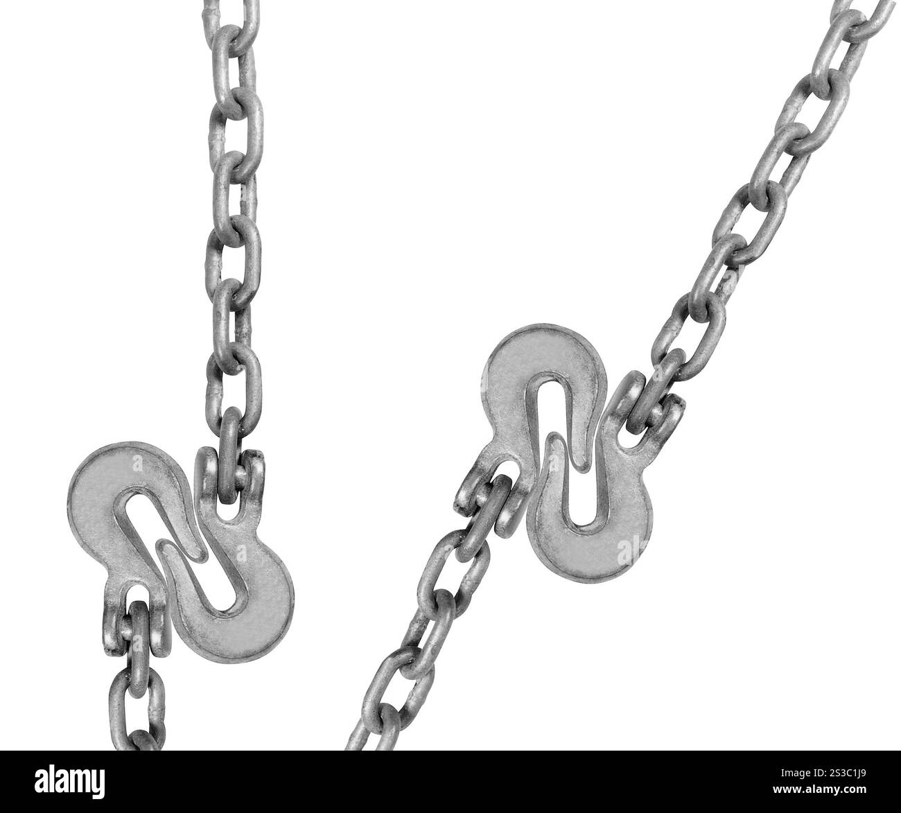 Crochets métalliques isolés sur fond blanc. Crochets métalliques isolés Banque D'Images Crochets métalliques isolés sur fond blanc. Crochets métalliques isolés Banque D'Images