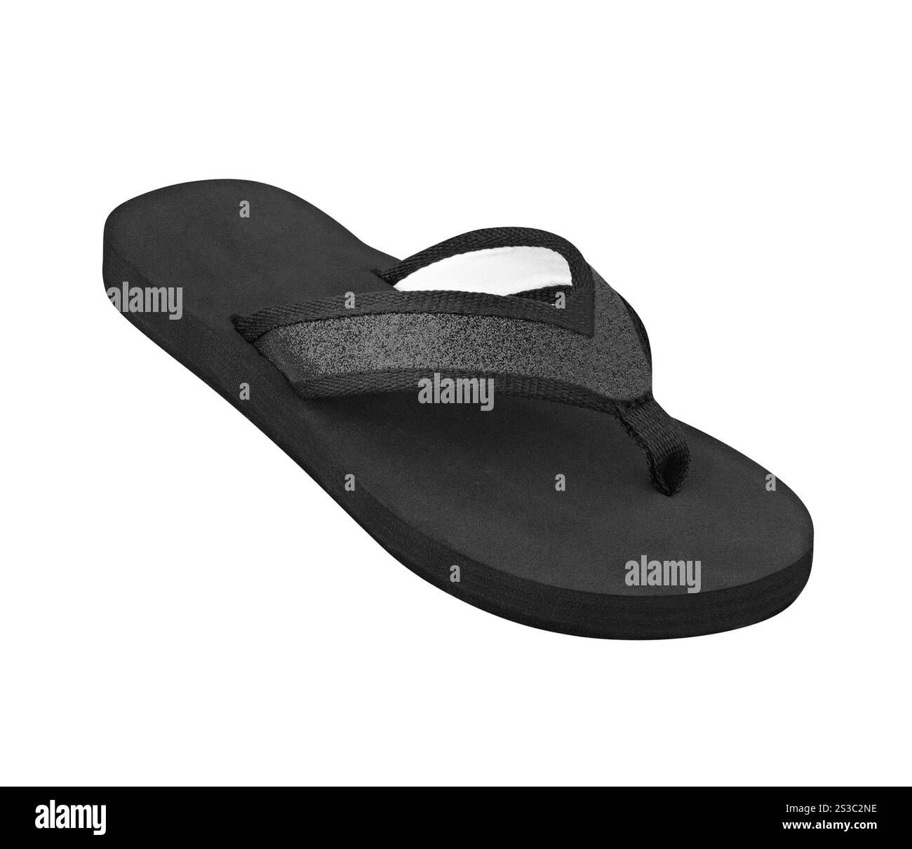 Black Slipper isolé. Blue Slipper isolé Banque D'Images
