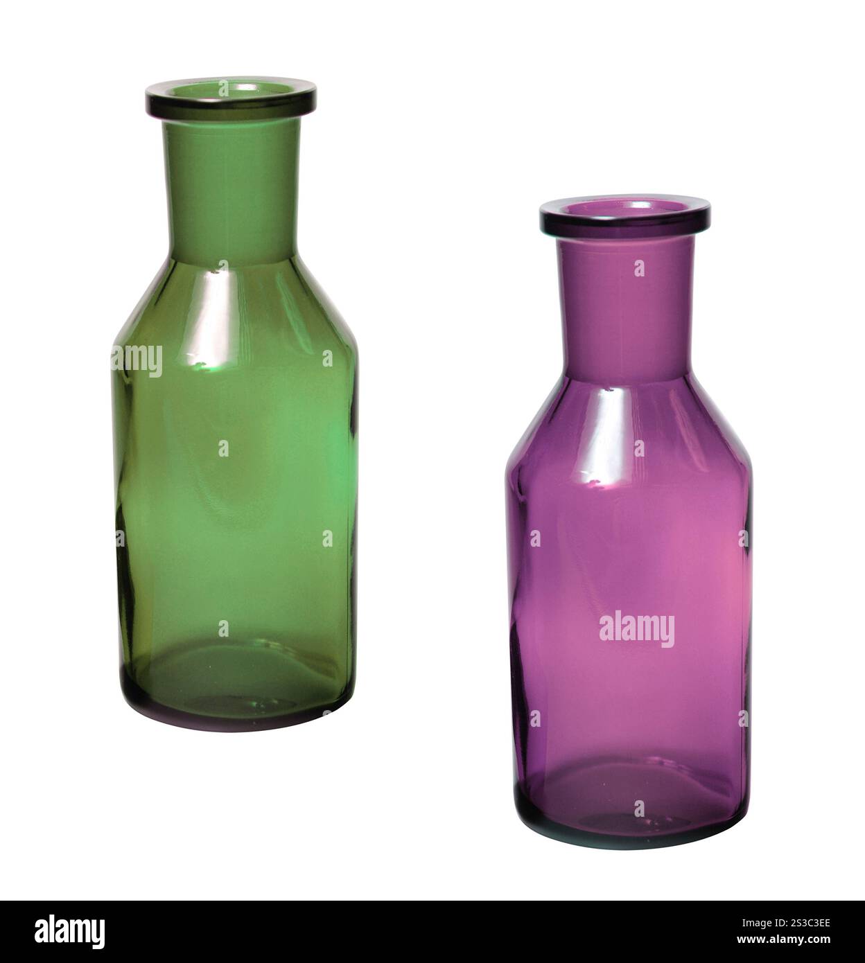 Flacons de laboratoire chimique isolés. Flacon de laboratoire chimique isolé Banque D'Images