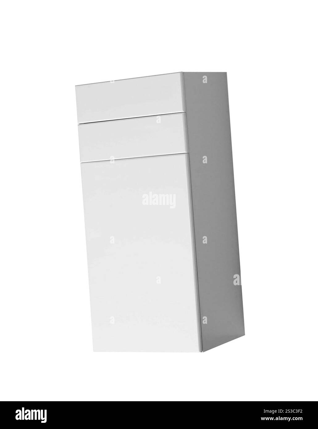 Commode en bois blanc isolé Banque D'Images