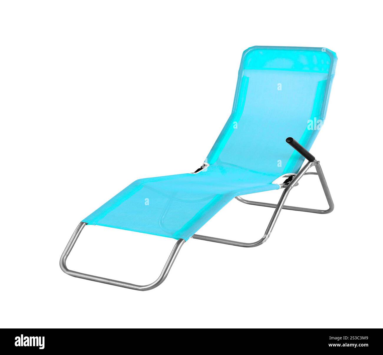 chaise longue isolée sur fond blanc. chaise longue isolée Banque D'Images