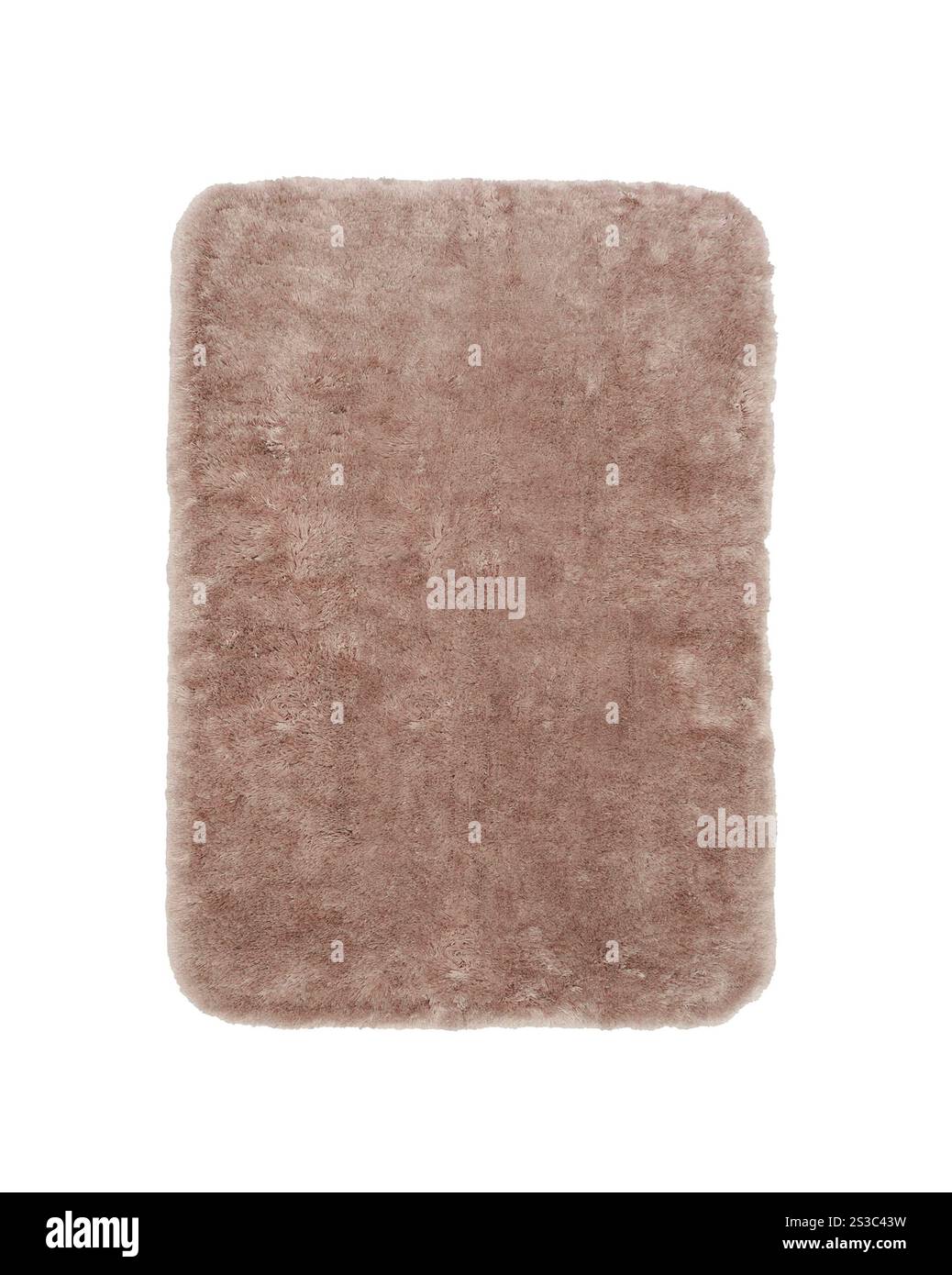 Tapis de bain marron isolé sur blanc. Tapis de bain rouge isolé sur blanc Banque D'Images
