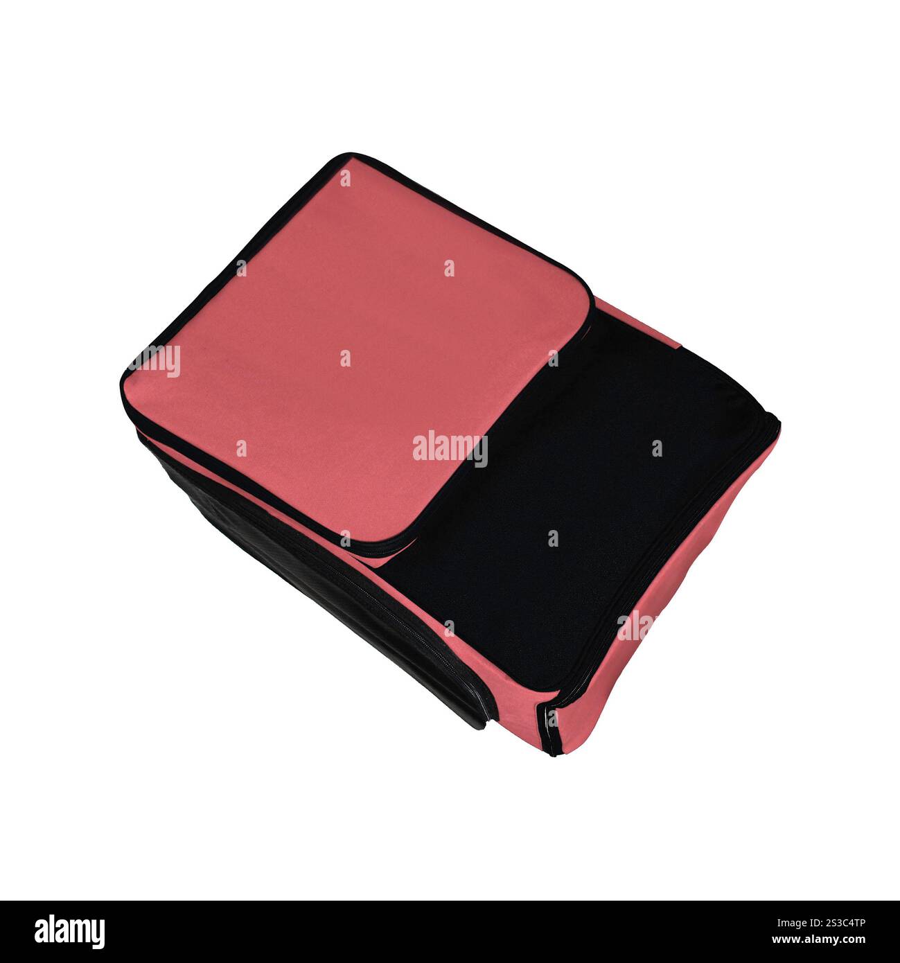 Sac à dos debout sur fond blanc Banque D'Images