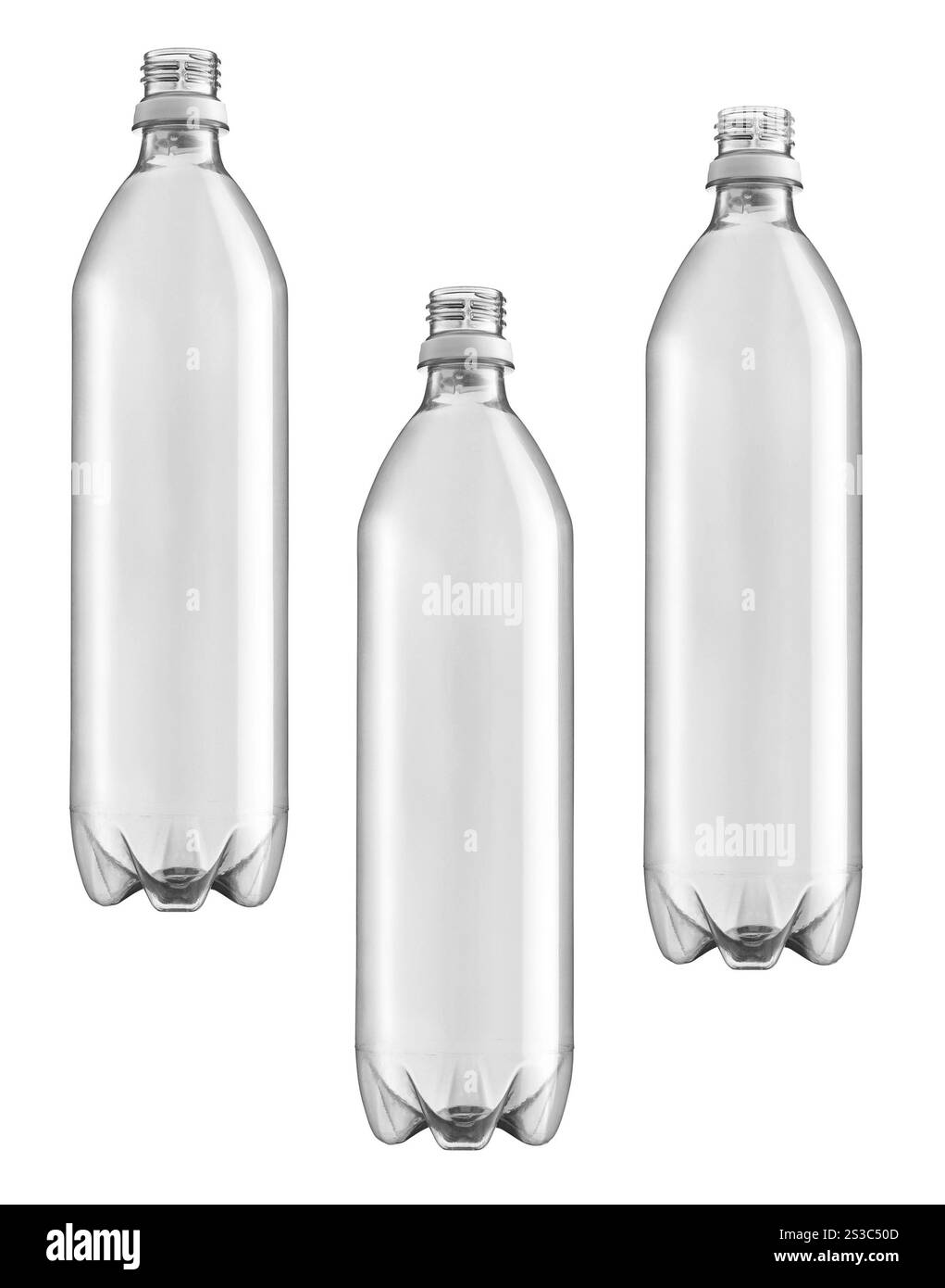 Bouteilles d'eau isolées sur le blanc. Bouteilles d'eau Banque D'Images