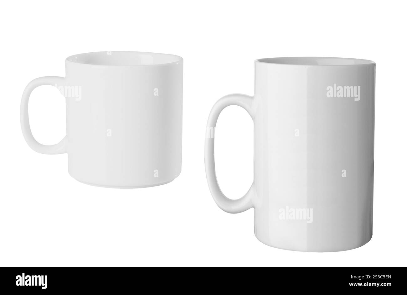 tasses à café isolées sur fond blanc. tasses à café isolées Banque D'Images tasses à café isolées sur fond blanc. tasses à café isolées Banque D'Images
