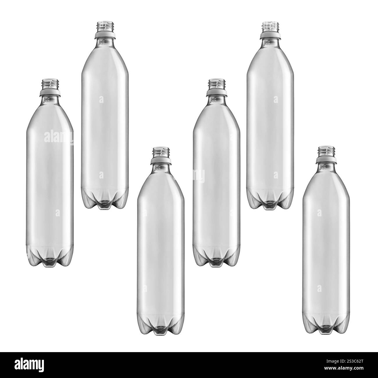 Bouteilles d'eau isolées sur le blanc. Bouteilles d'eau isolées Banque D'Images