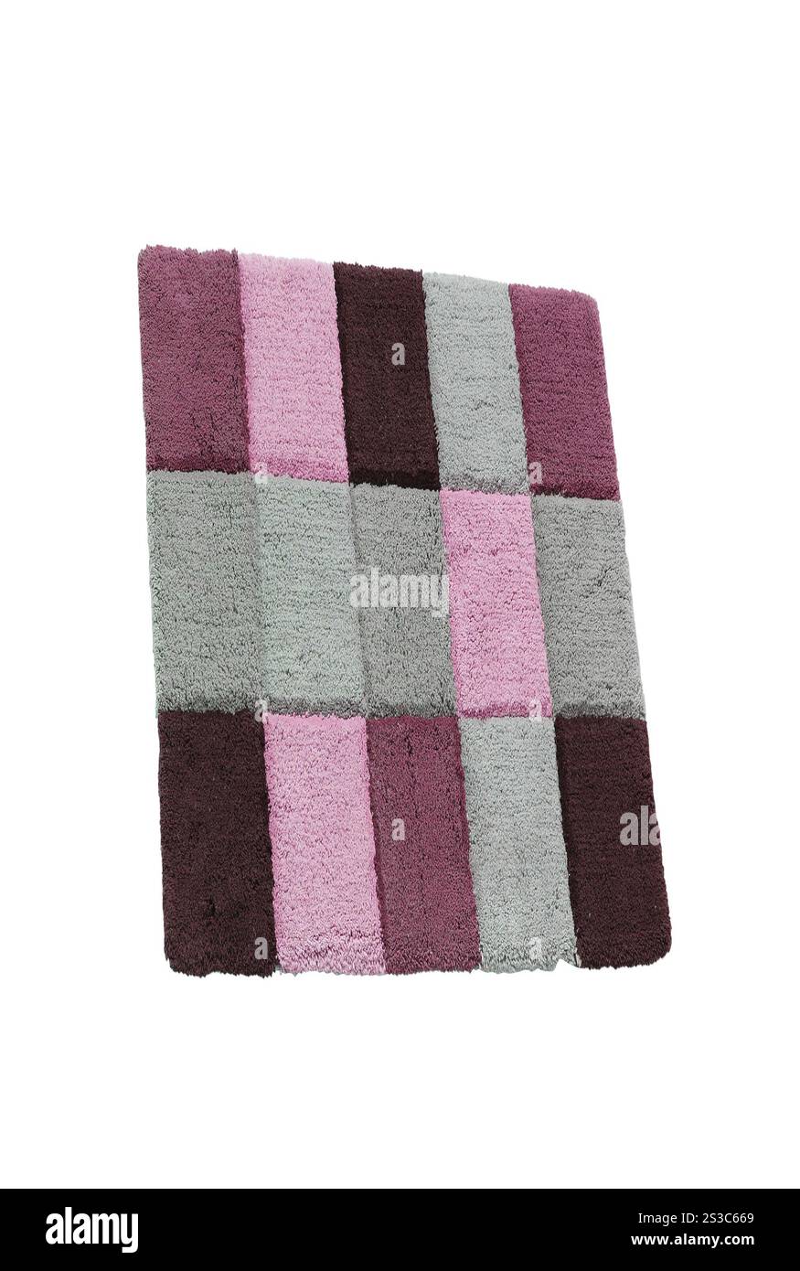 tapis de bain isolé sur fond blanc. tapis de bain isolé sur blanc Banque D'Images