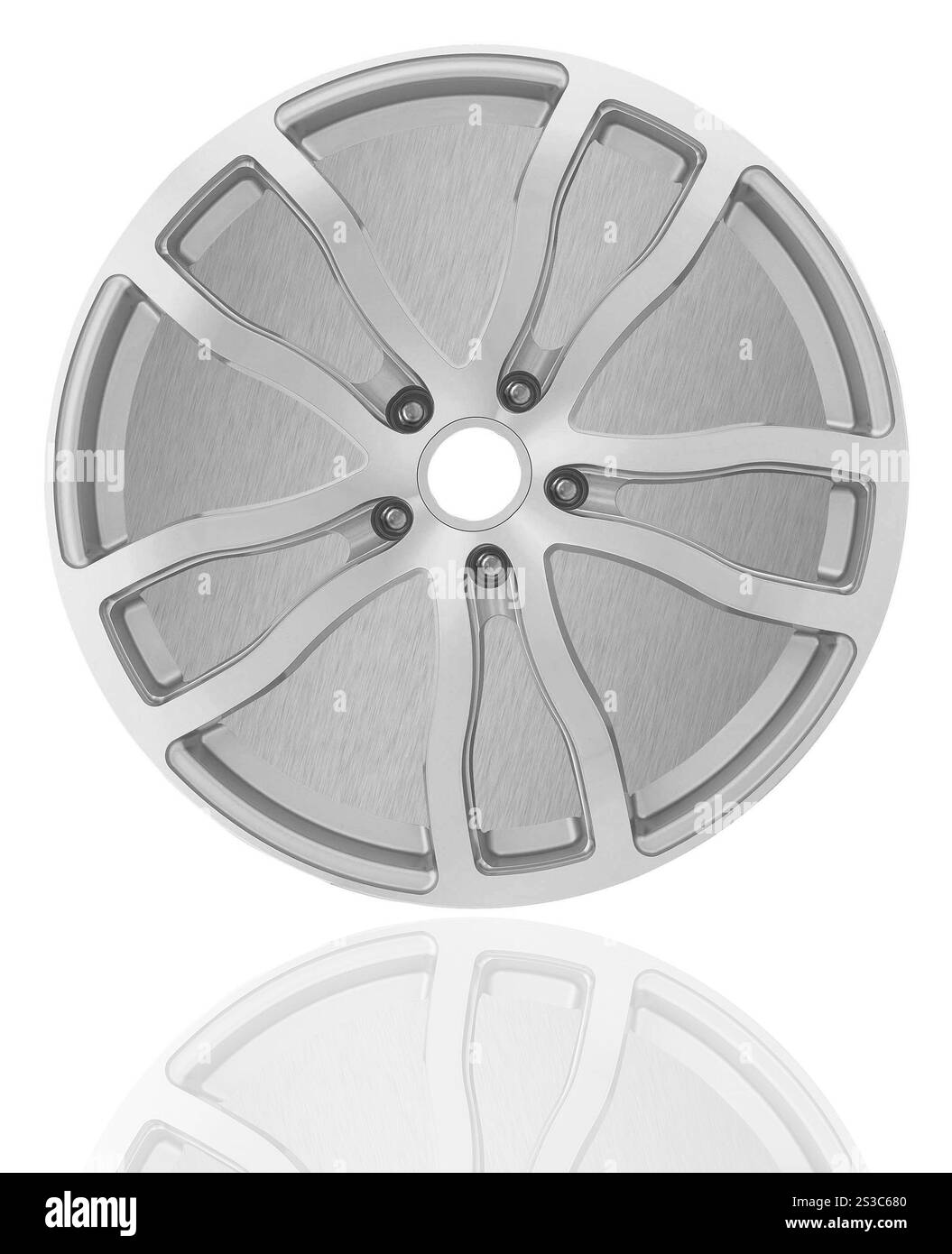 roue en alliage de voiture isolée sur fond blanc. roue en alliage pour automobiles Banque D'Images