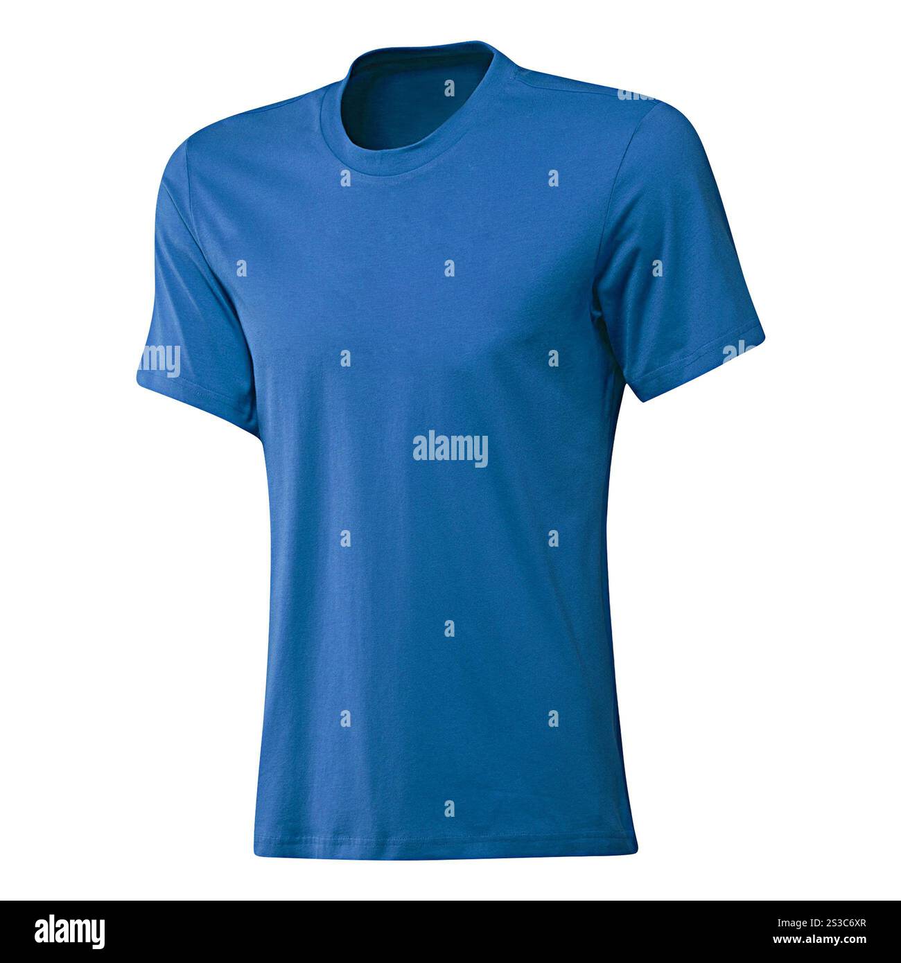 Tshirt bleu isolé. Tshirt vert isolé Banque D'Images