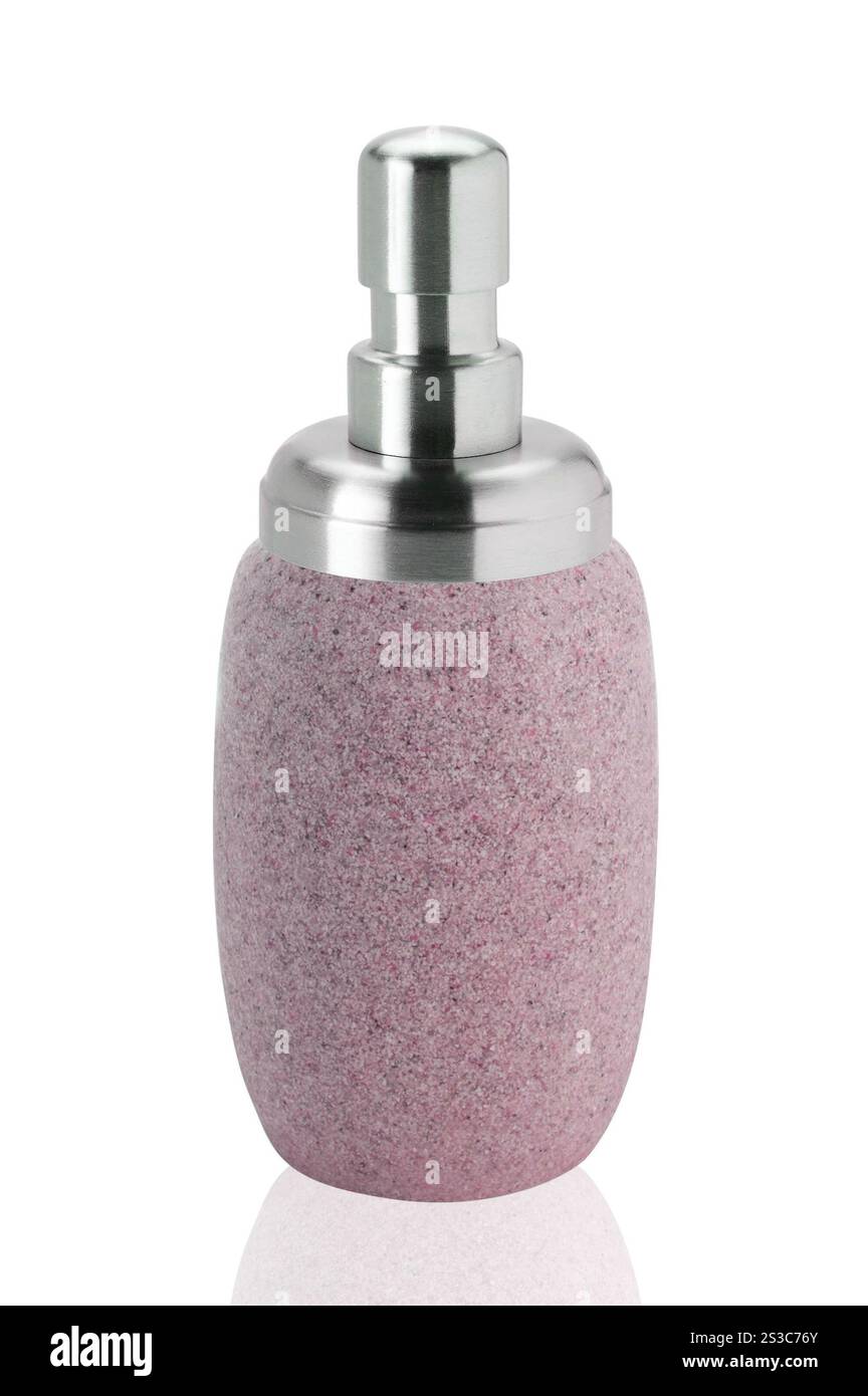 La bouteille de roche cosmétique isolée sur fond blanc. La bouteille de roche cosmétique Banque D'Images